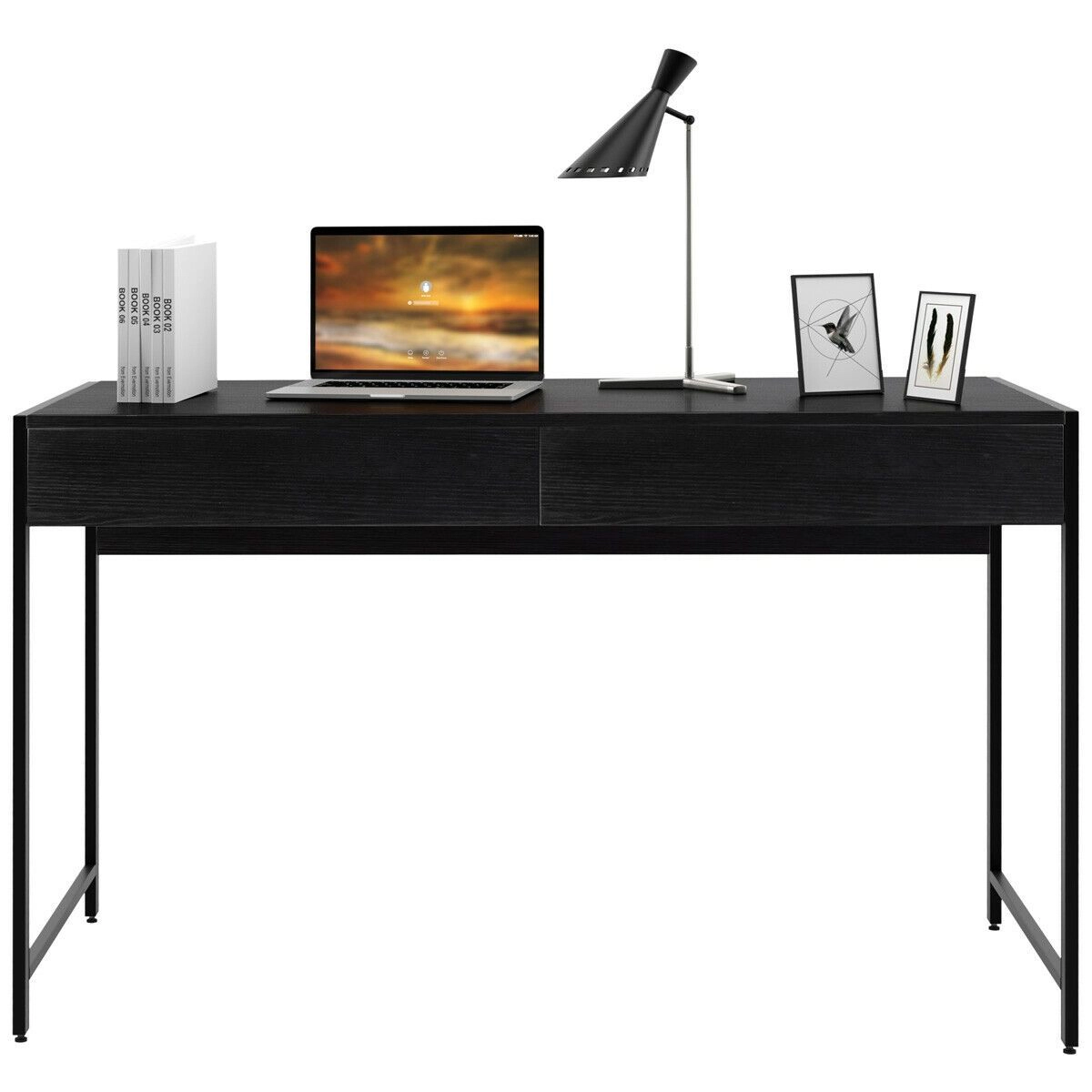 SlickBlue 44 Inch Computer Desk, 2-Drawer Office Study Table