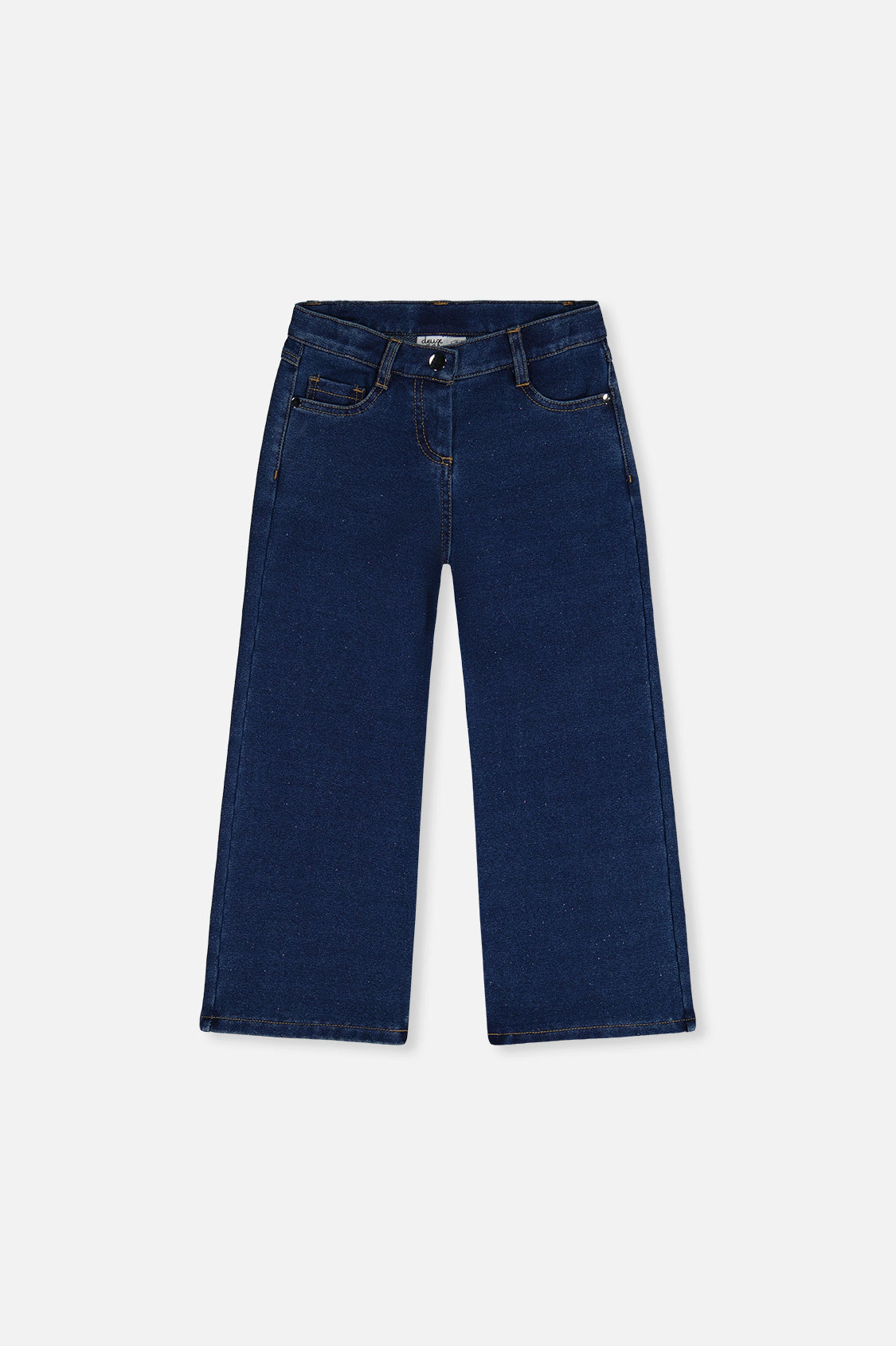 Deux par Girls Lurex Denim Wide Leg Jeggings