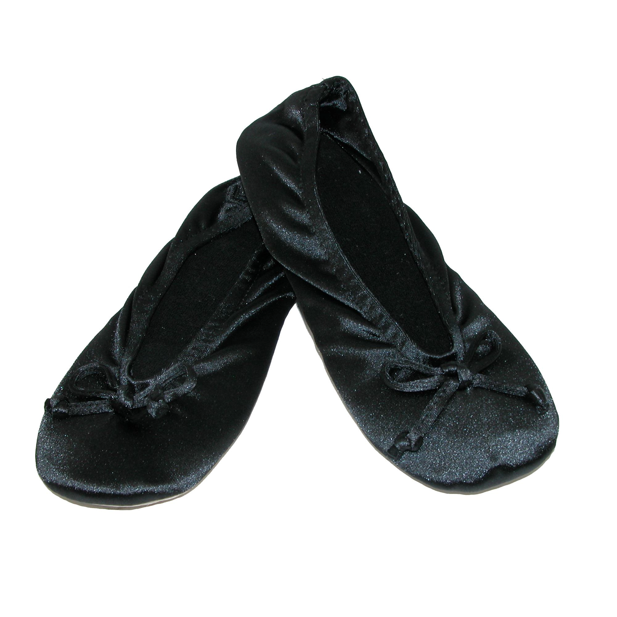 Isotoner Women's Satin Classic Ballerina Slippers (Pack of 2)