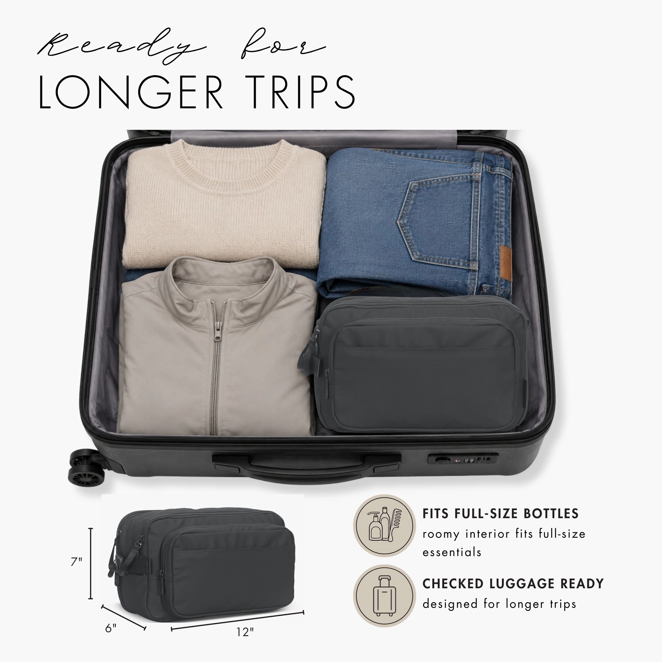 Hynes Eagle Men's Travel Essentials Toiletry Bag