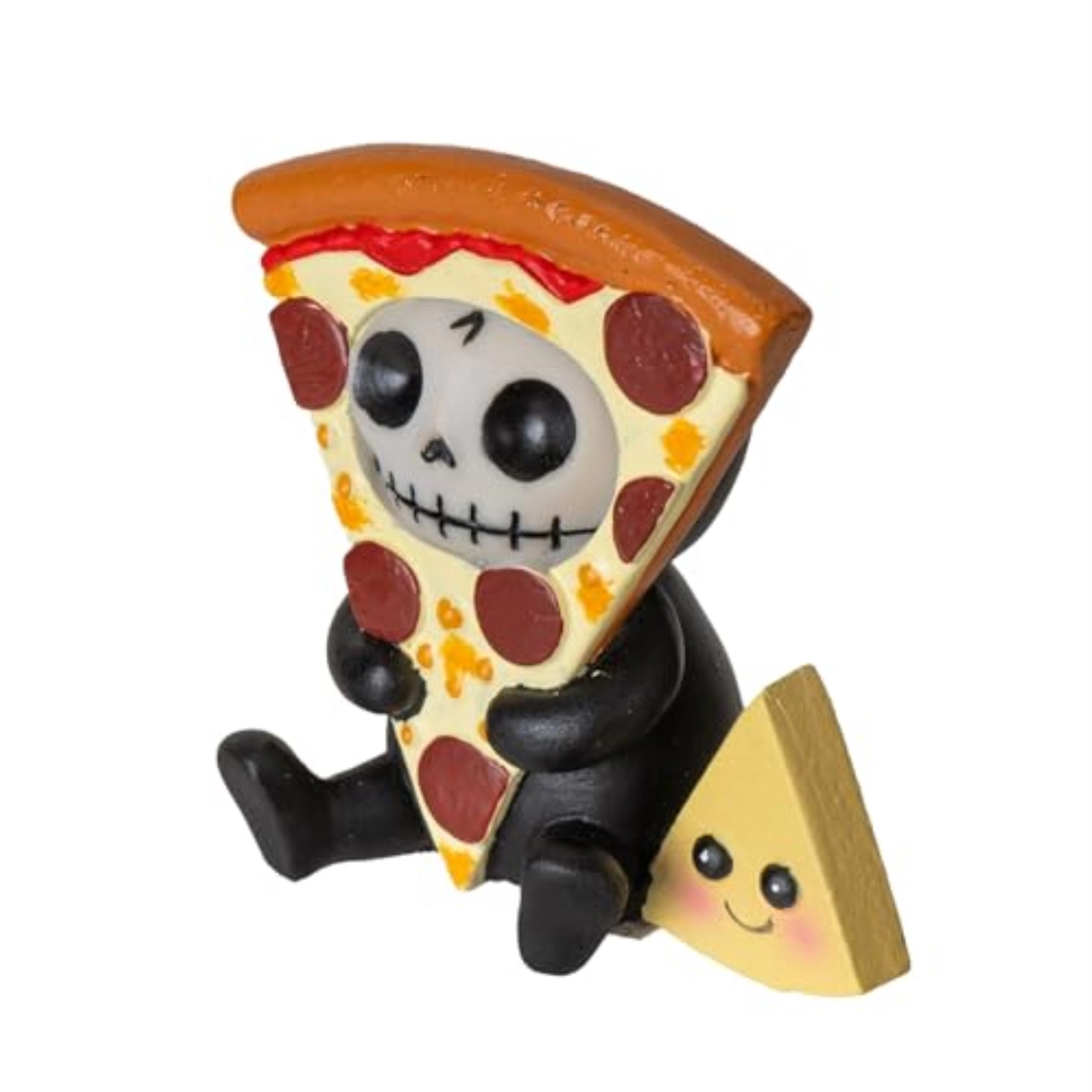 Pacific Giftware Furrybones Peppi Skeleton in Pizza Costume Figurine in Costume 3 inchesTall