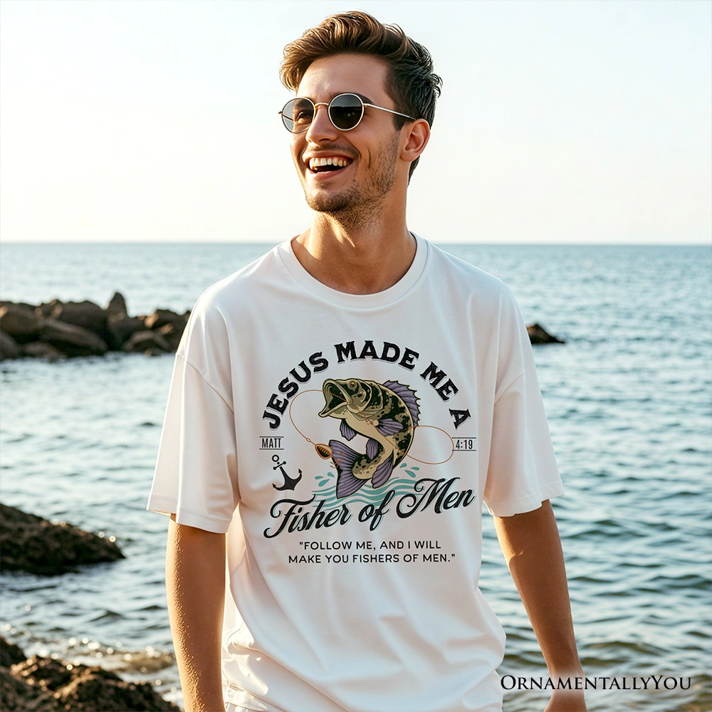OrnamentallyYou Mens Fisher Of Men Matthew 4:19 T-Shirt
