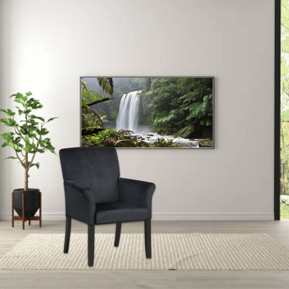 Hivvago Fabric Executive Armchair with Solid Rubberwood Legs