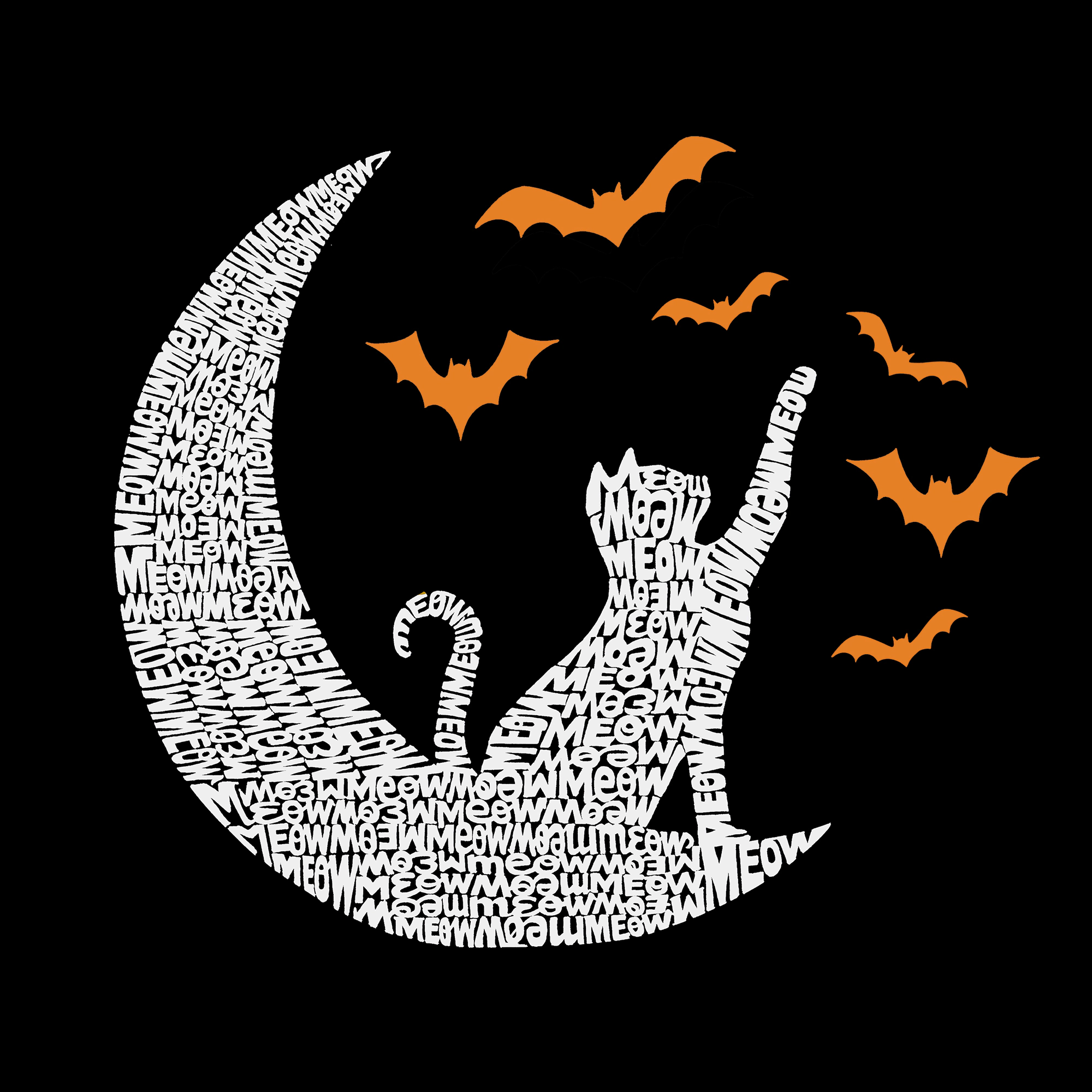LA Pop Art Men's Word T-Shirt - Lunar Bats