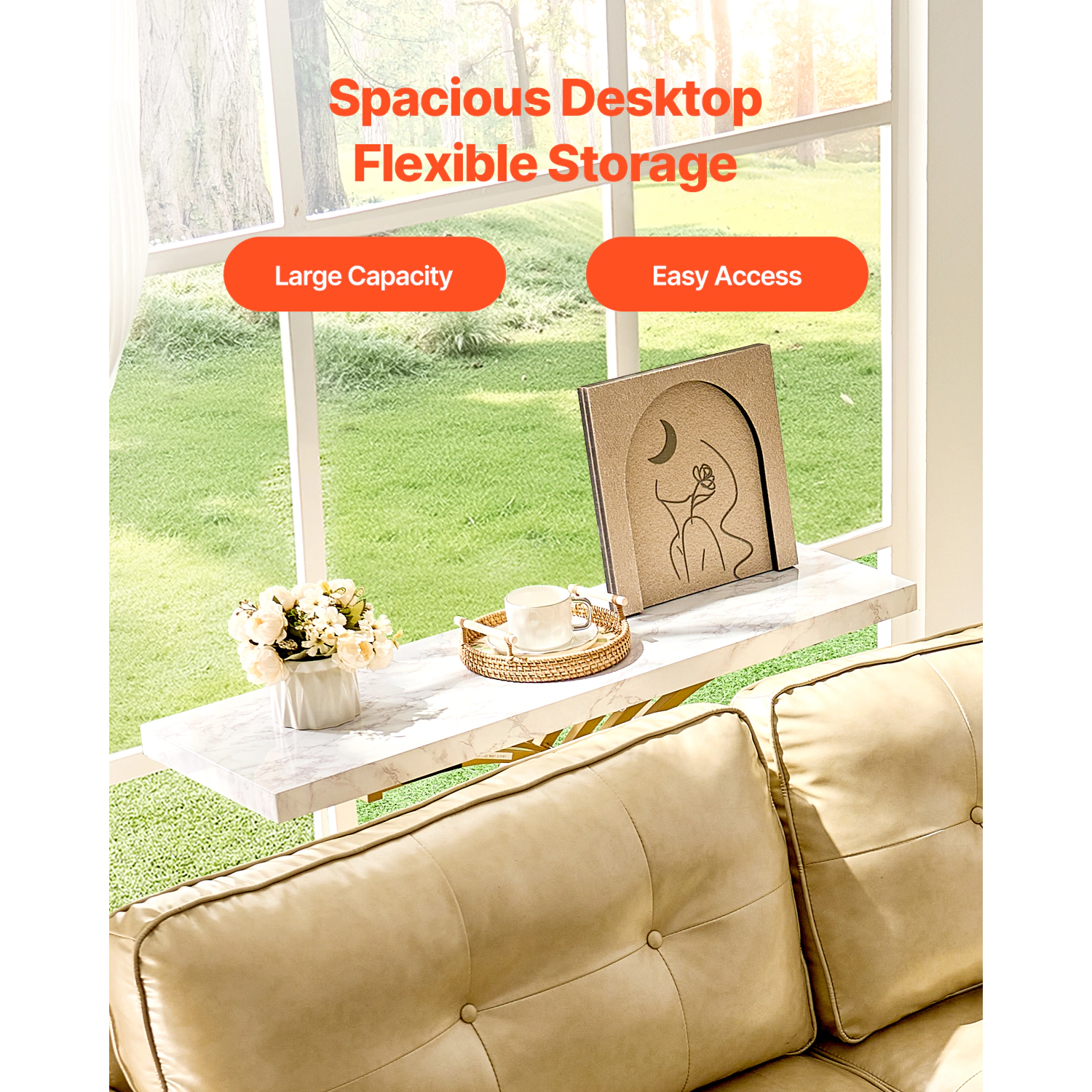 HONGGE Narrow Console Sofa Table Behind Couch Table Entryway Table and Skinny Hallway Table Narrow Sofa Table with