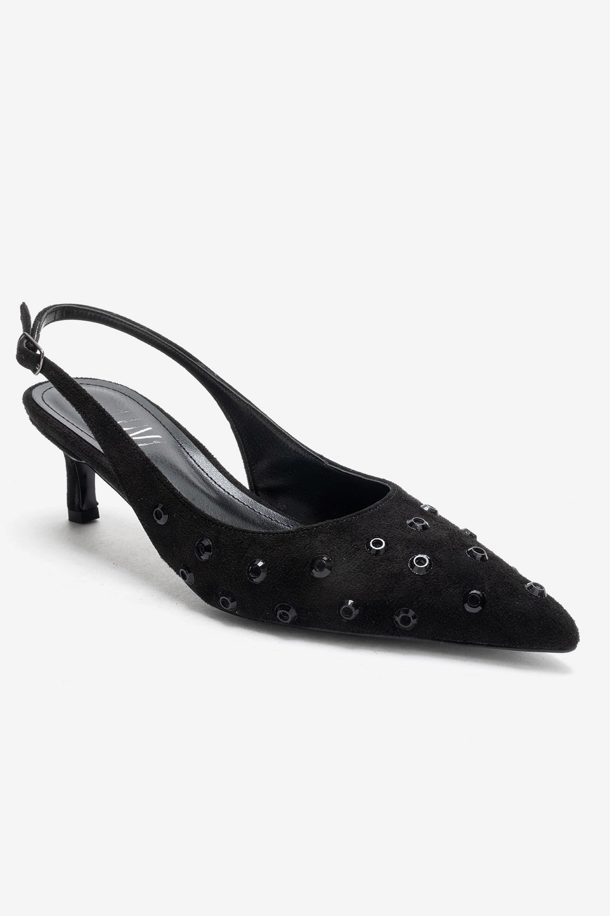 Prologue Shoes Womens Lorex Embellished Stiletto Slingback Pump