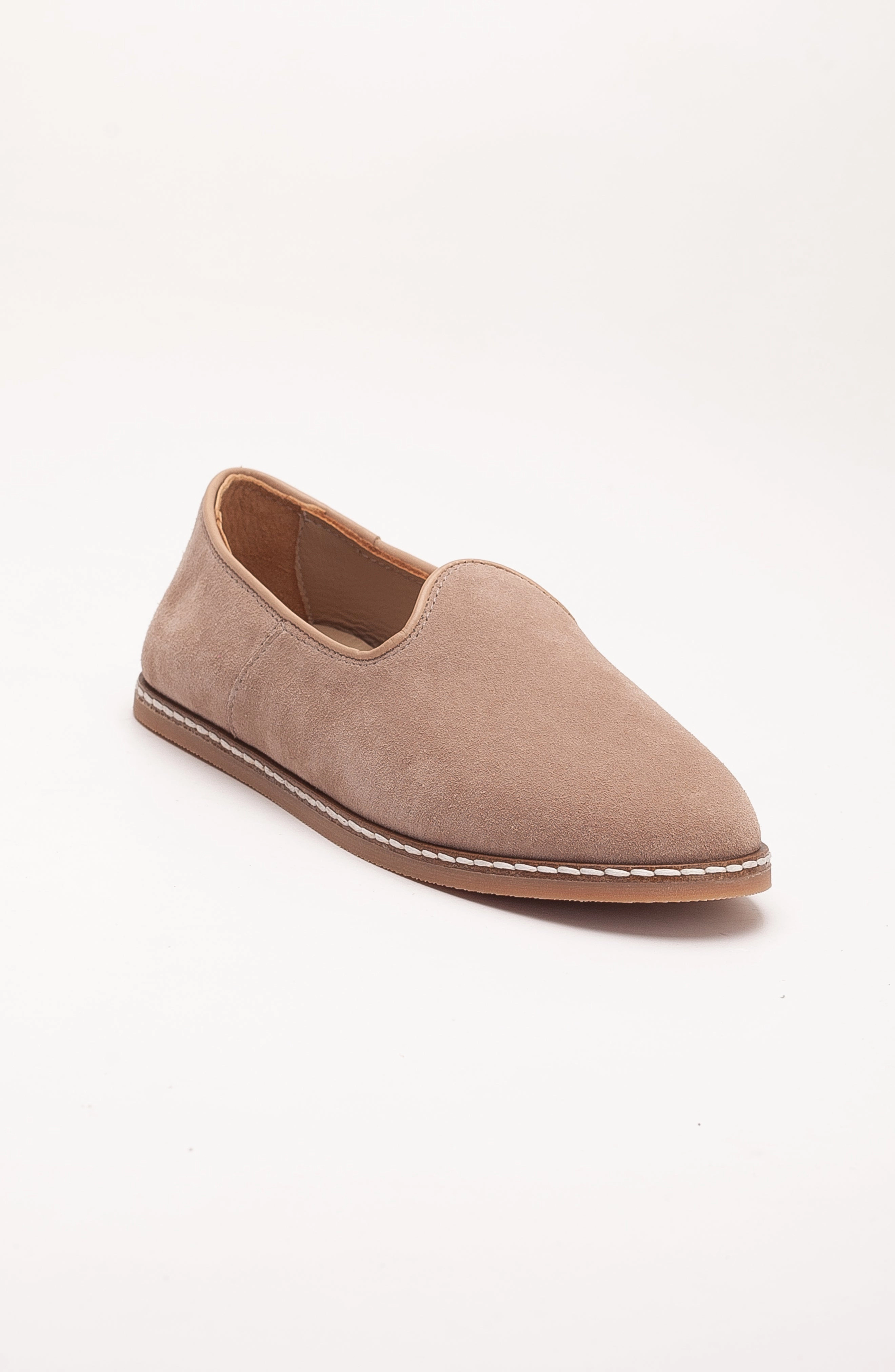 Forever & Always Womens Istanbul Suede Leather Slip On Flats