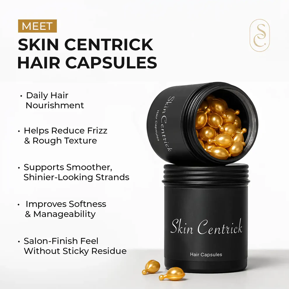 Skin Centrick Hair Serum Capsules - Leave-in Conditioner with Jojoba & Argan Oil