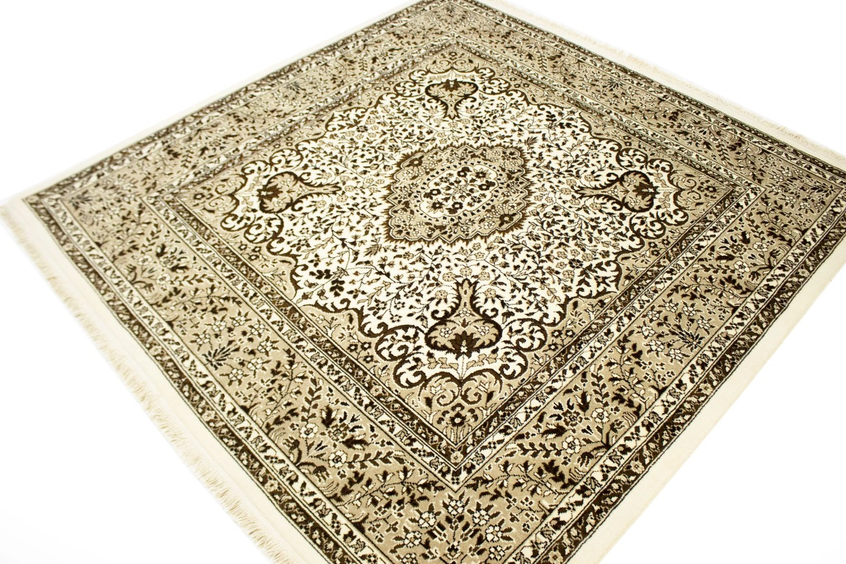 Magic Rugs Cream Floral Kirman 6'3X6'5 Oriental Rug