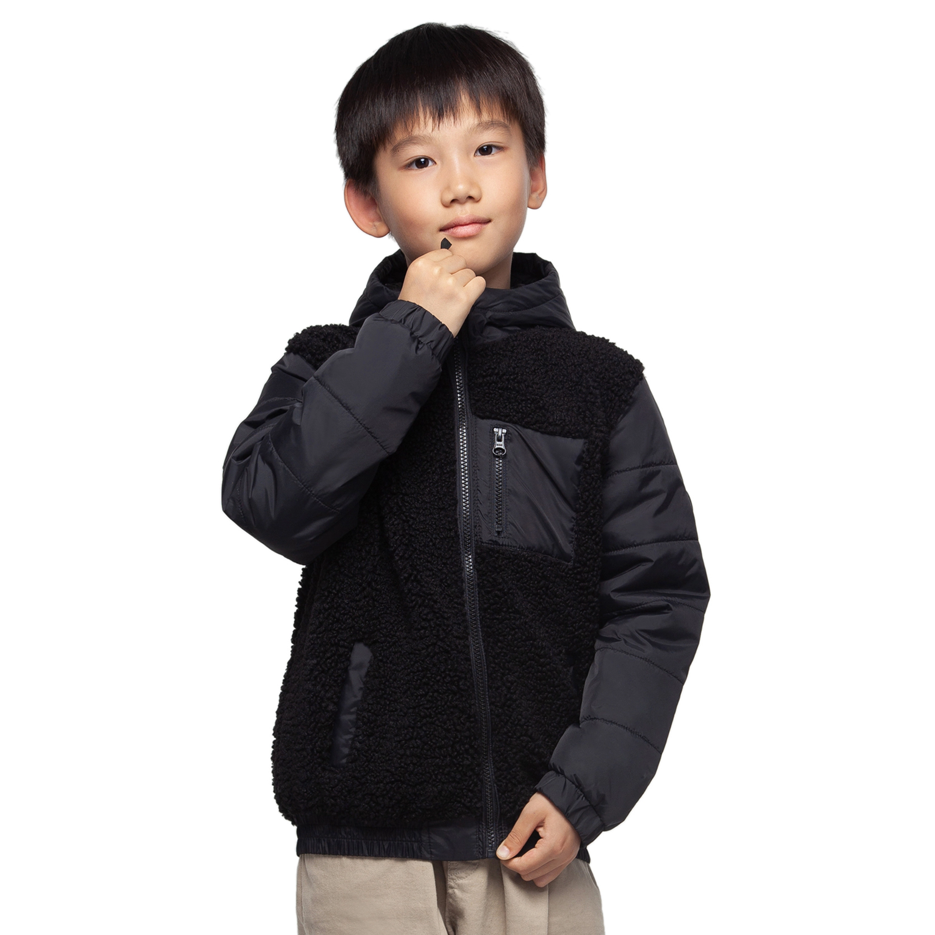 Rokka&Rolla Little & Big Kid Boys Sherpa Puffer Jacket