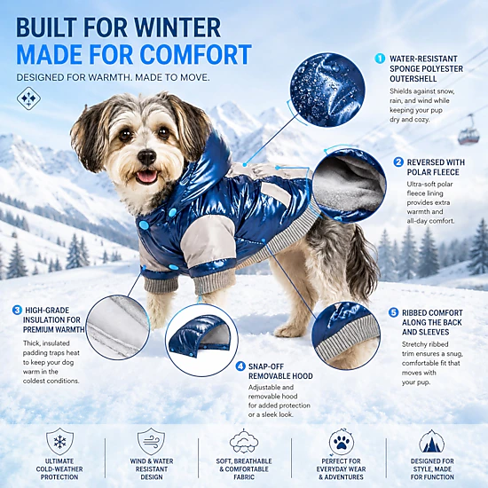 Pet Life ® Sporty Vintage Aspen Pet Ski Jacket - JCPenney