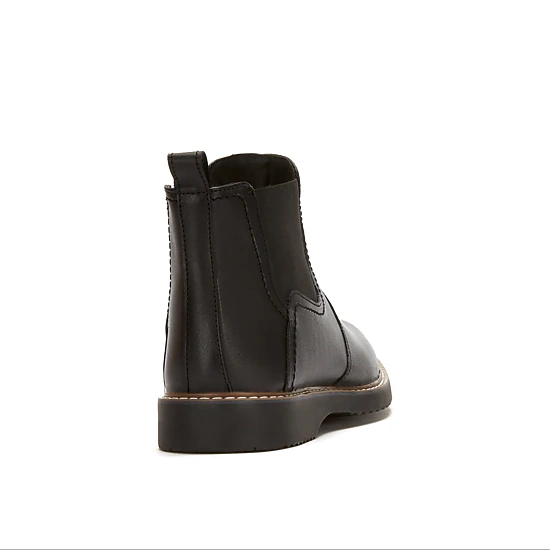 Ferrato Mens Leather Slip-On Boots - Durable Rubber Sole