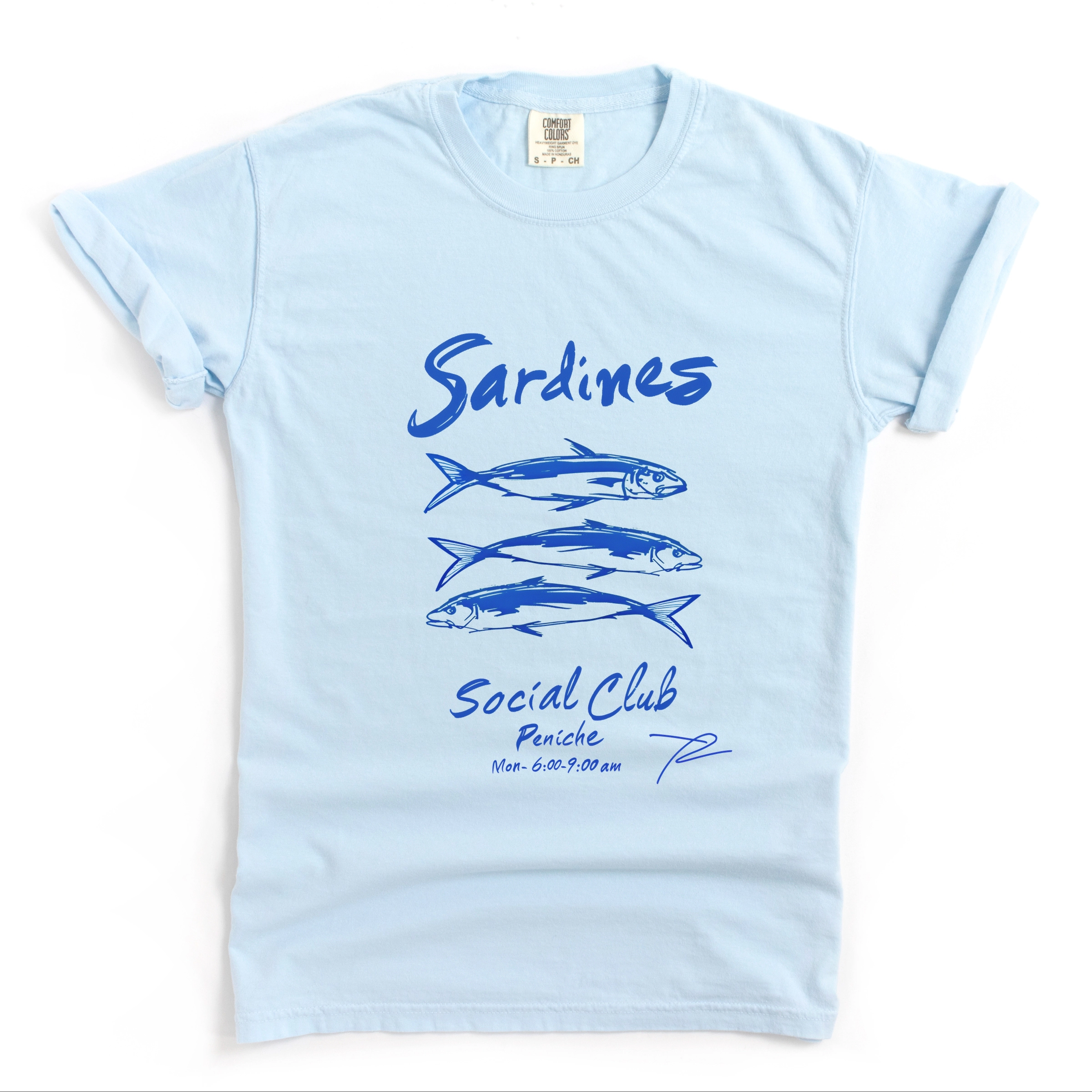 Simply Sage Market - Sardines Social Club Women's Garment Dyed Graphic T-Shirt