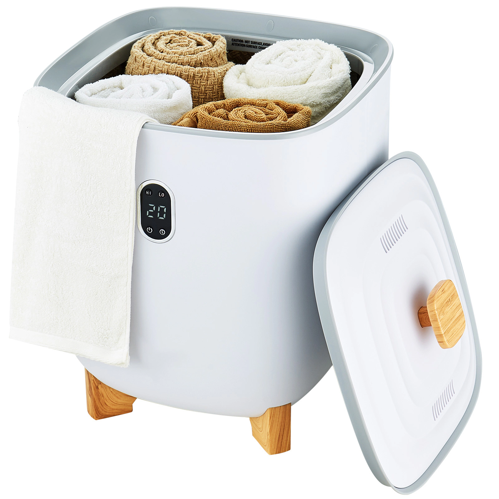 HONGGE Towel Warmers for Bathroom, Towel Warmer Bucket Auto Shut Off for Spa, Fits up to Oversized Bath Towels, Blankets