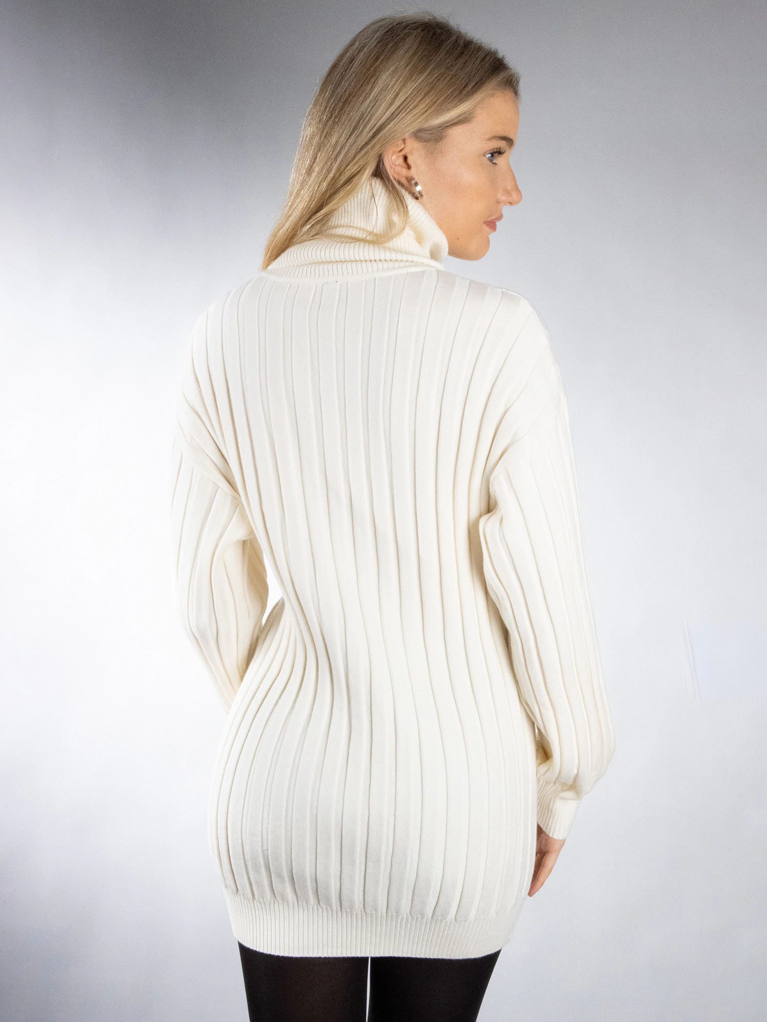 JESS by Meiko Women's Cable Knit Turtleneck Sweater Dress