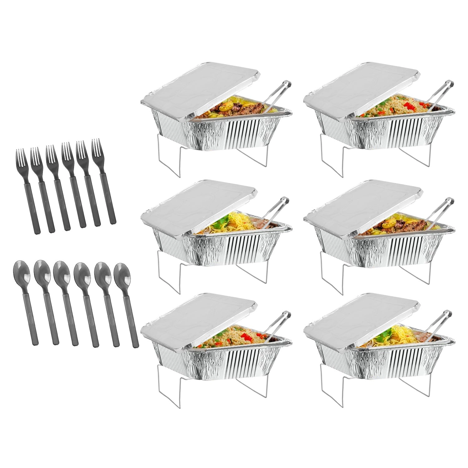 GBruno 6-Piece Disposable Chafing Dish Buffet Set