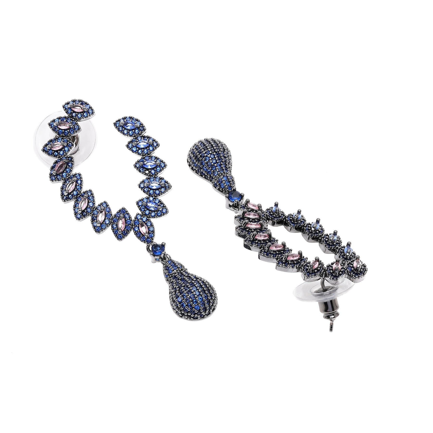 AGP PARIS Womens Delicate Leaf Drop Earrings