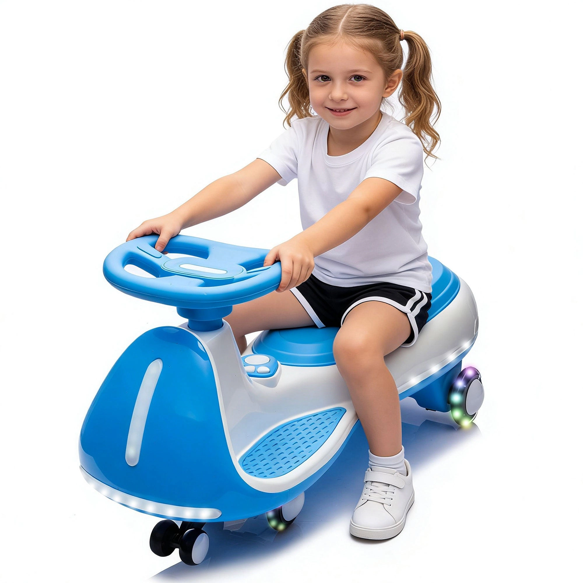 GBruno 2-in-1 12V Electric Wiggle Ride On Car