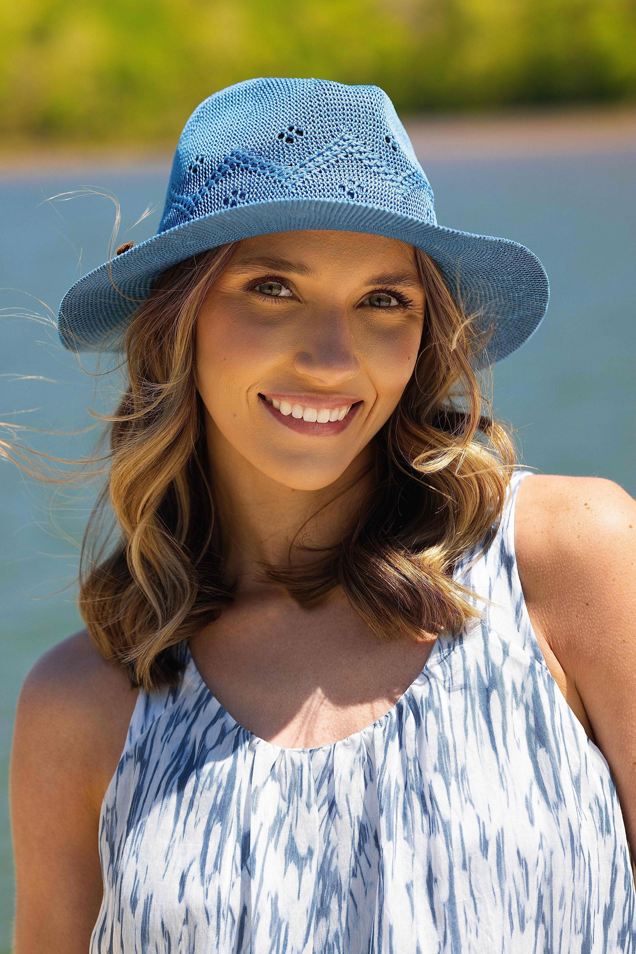 Kanut Sports Whetstone Women's Sun Hat - Crushable Packable, Braided Leather Cord