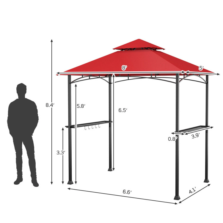 Hivvago Barbecue Grill Shelter Canopy