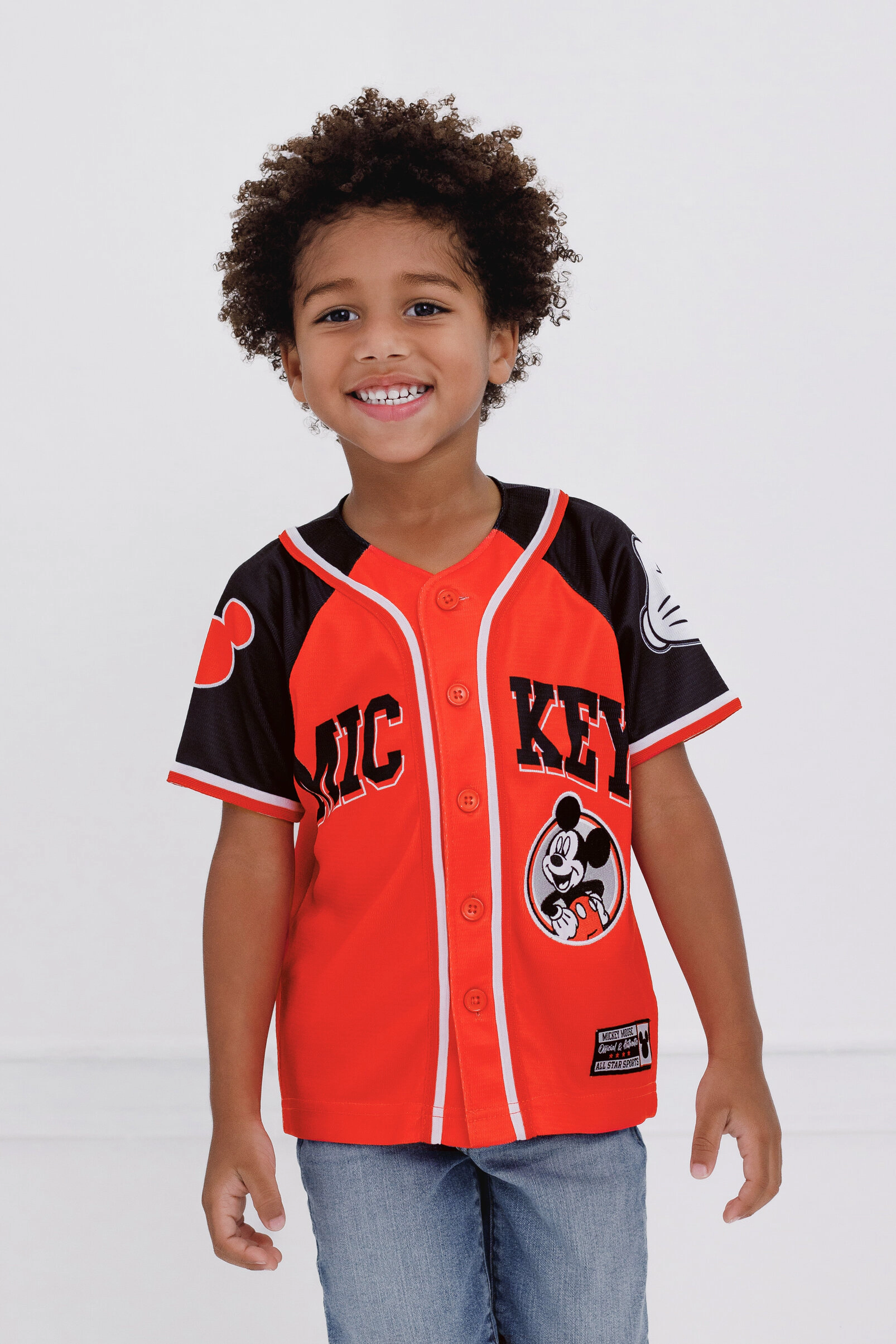 Disney Mickey Mouse Boys' Athletic Baseball Shirt