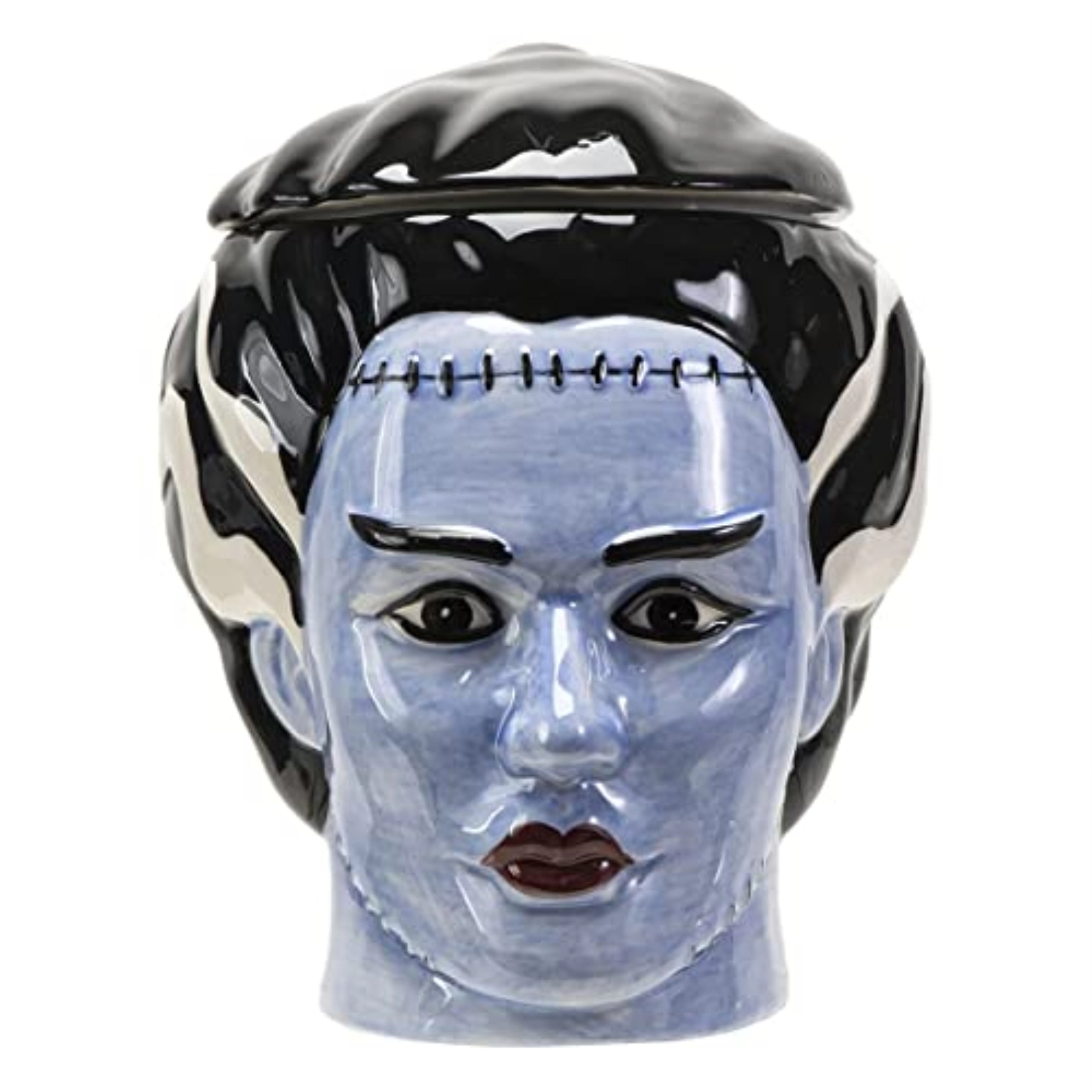 Pacific Giftware The Bride Of Frankenstein Ceramic Cookie Jar Halloween Decor Kitchen Accessory 8.25 inch