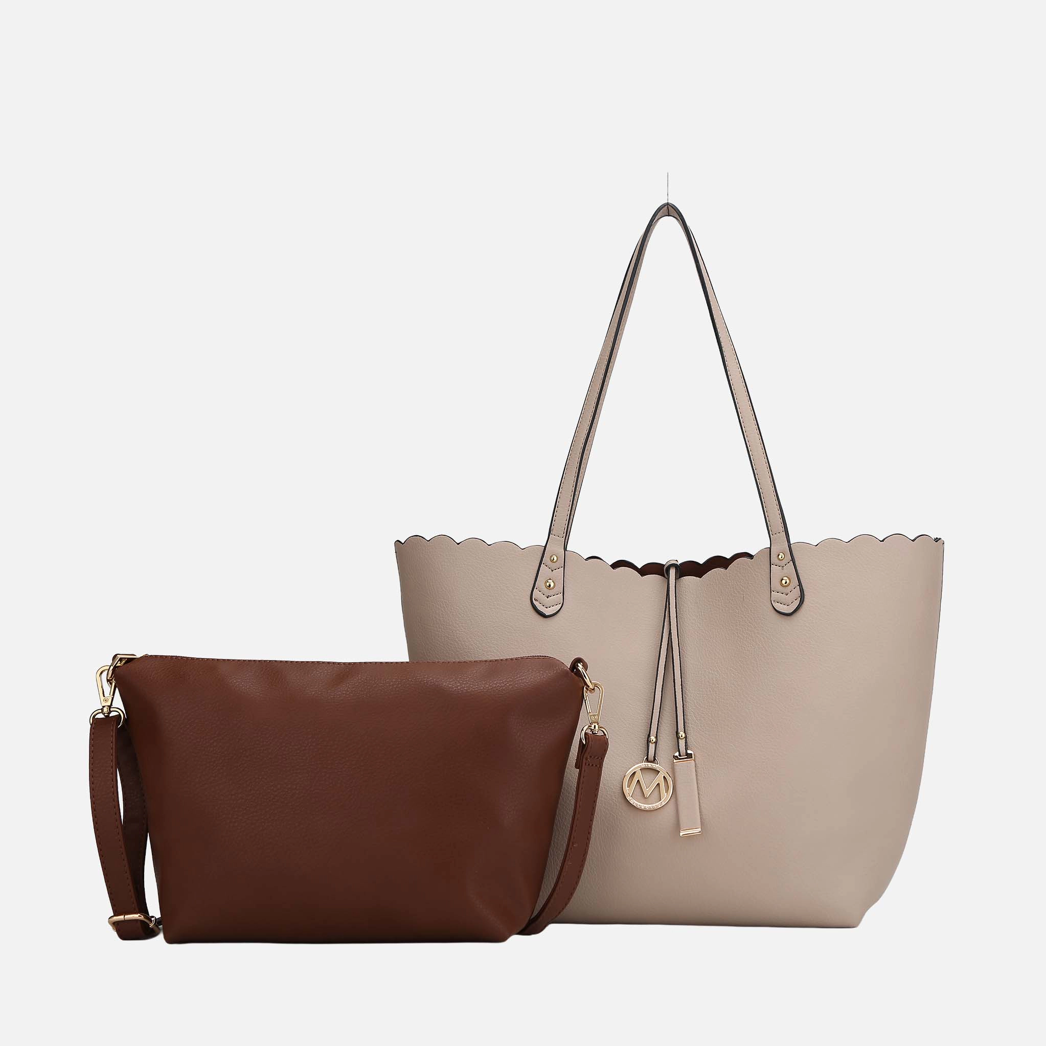 MKF Collection by Mia K Amahia Reversible Vegan Leather Tote with Crossbody Pouch
