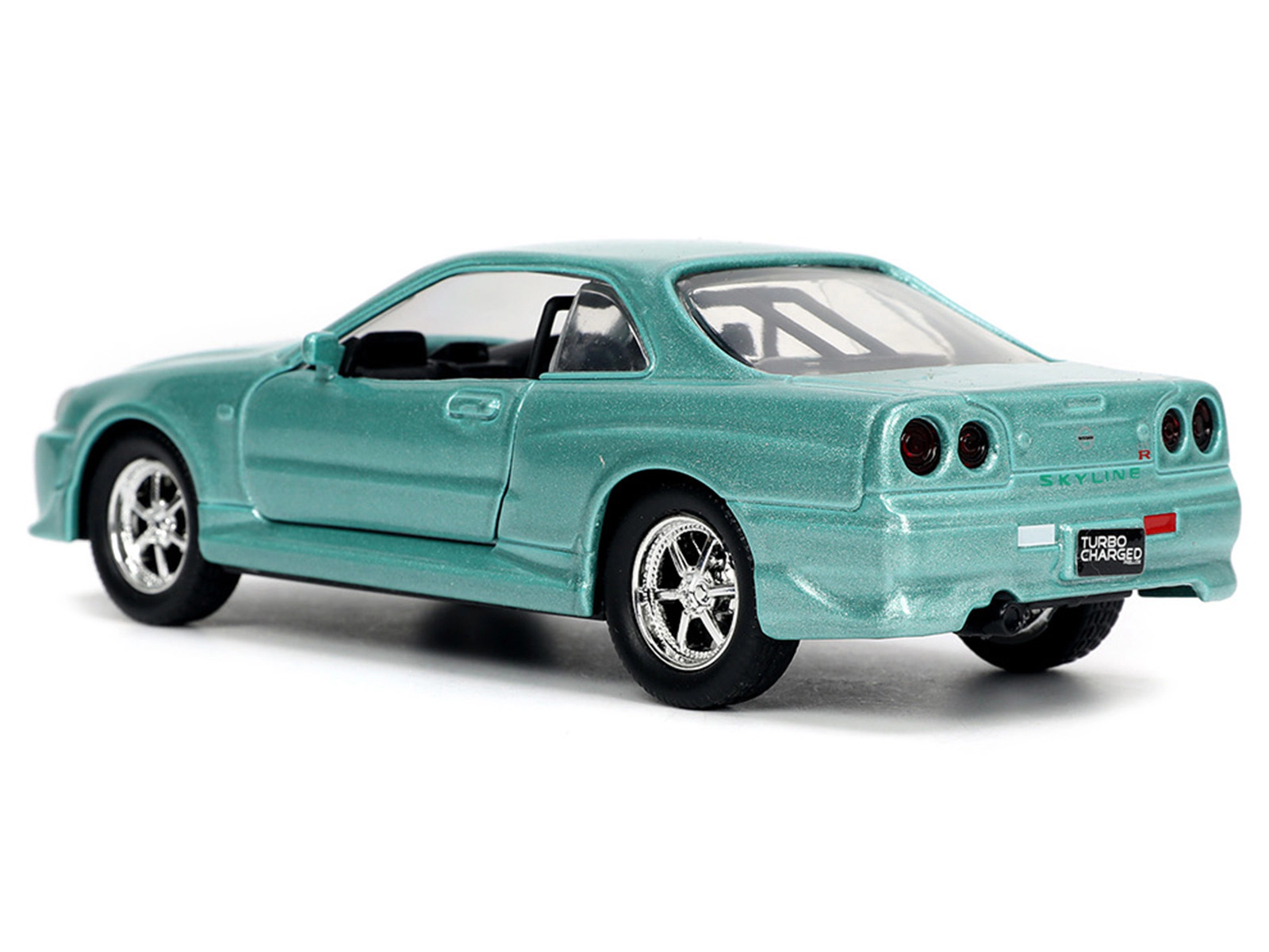 Jada Brian's Nissan Skyline GT-R (BNR34) RHD (Right Hand Drive) Turquoise Metallic "Fast & Furious" Movie 1/32