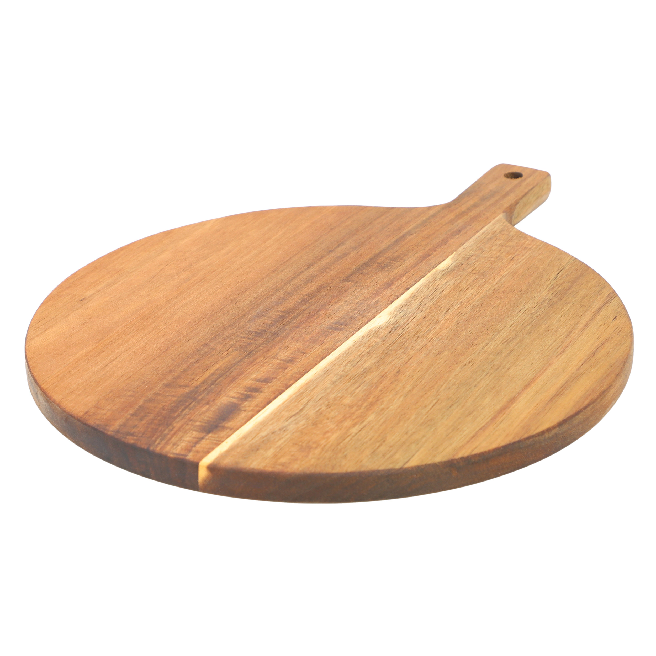MegaChef 12 Inch Acacia Wood Round Serving Board with Handle