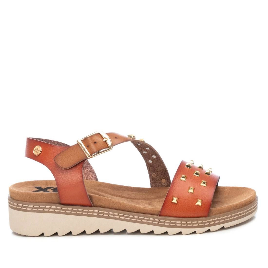 XTI Women's Wedge Sandals with Gold Studs