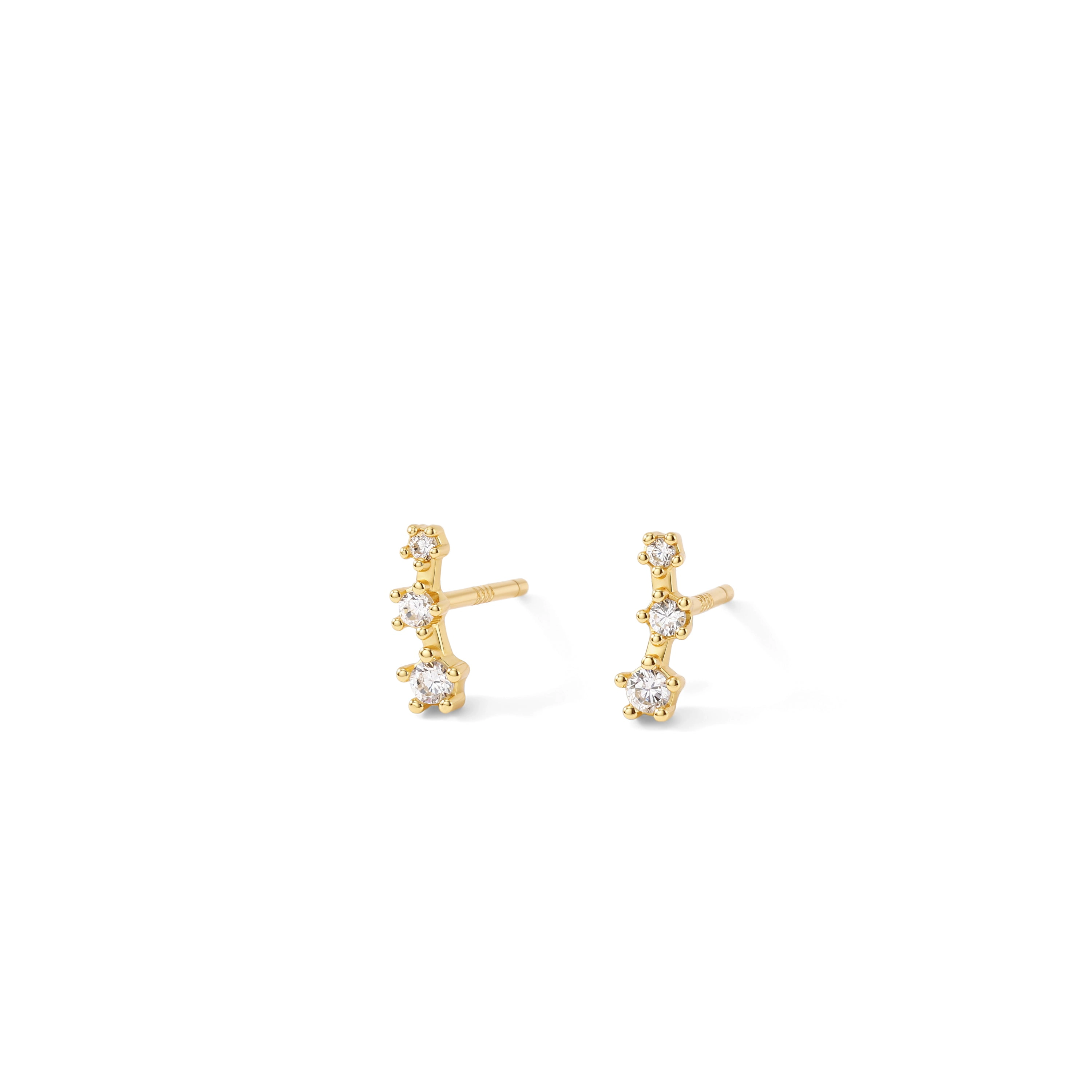 Mint & Lily Women's Sparkling Mini Climber Studs