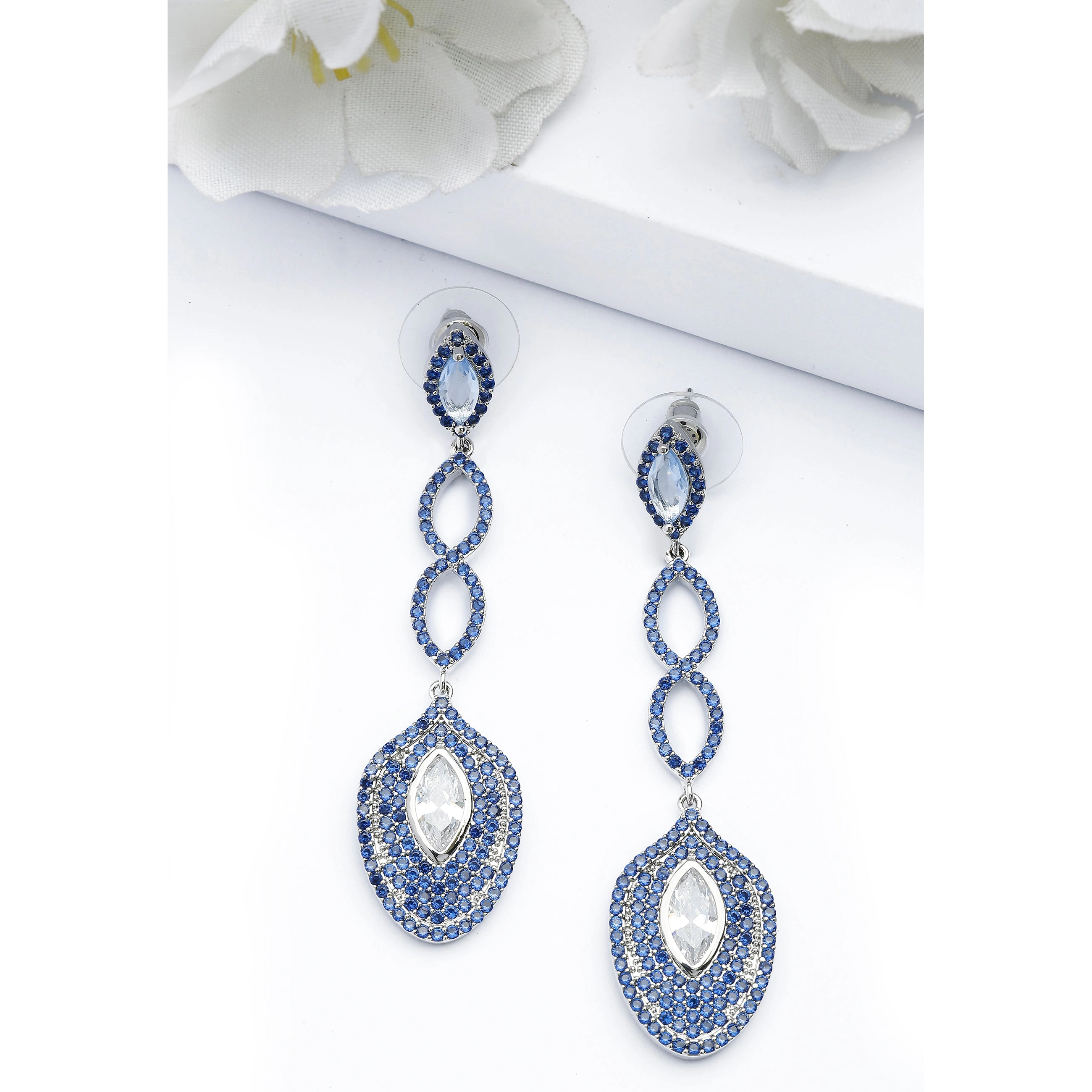 AGP PARIS Womens Infinity Dangle Drop Earrings