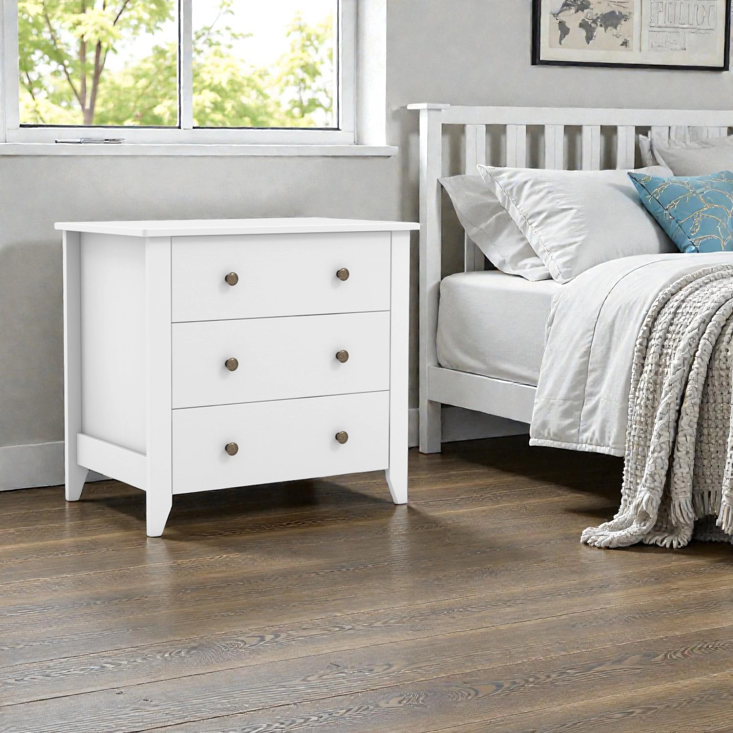 Hivvago Multi-Functional 3-Drawer Chest for Bedroom Use