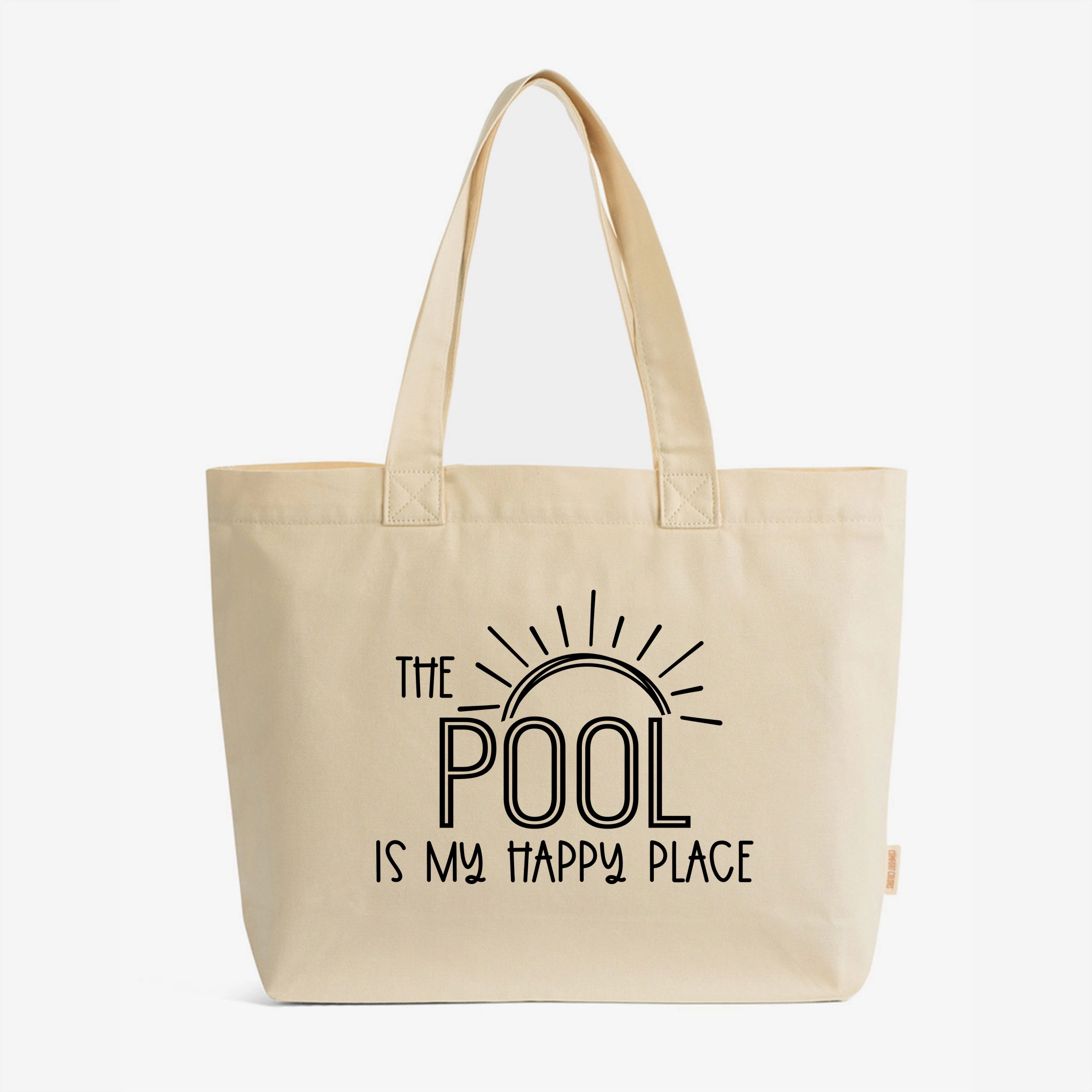Simply Sage Market - Zippered Canvas Tote The Pool Is My Happy Place