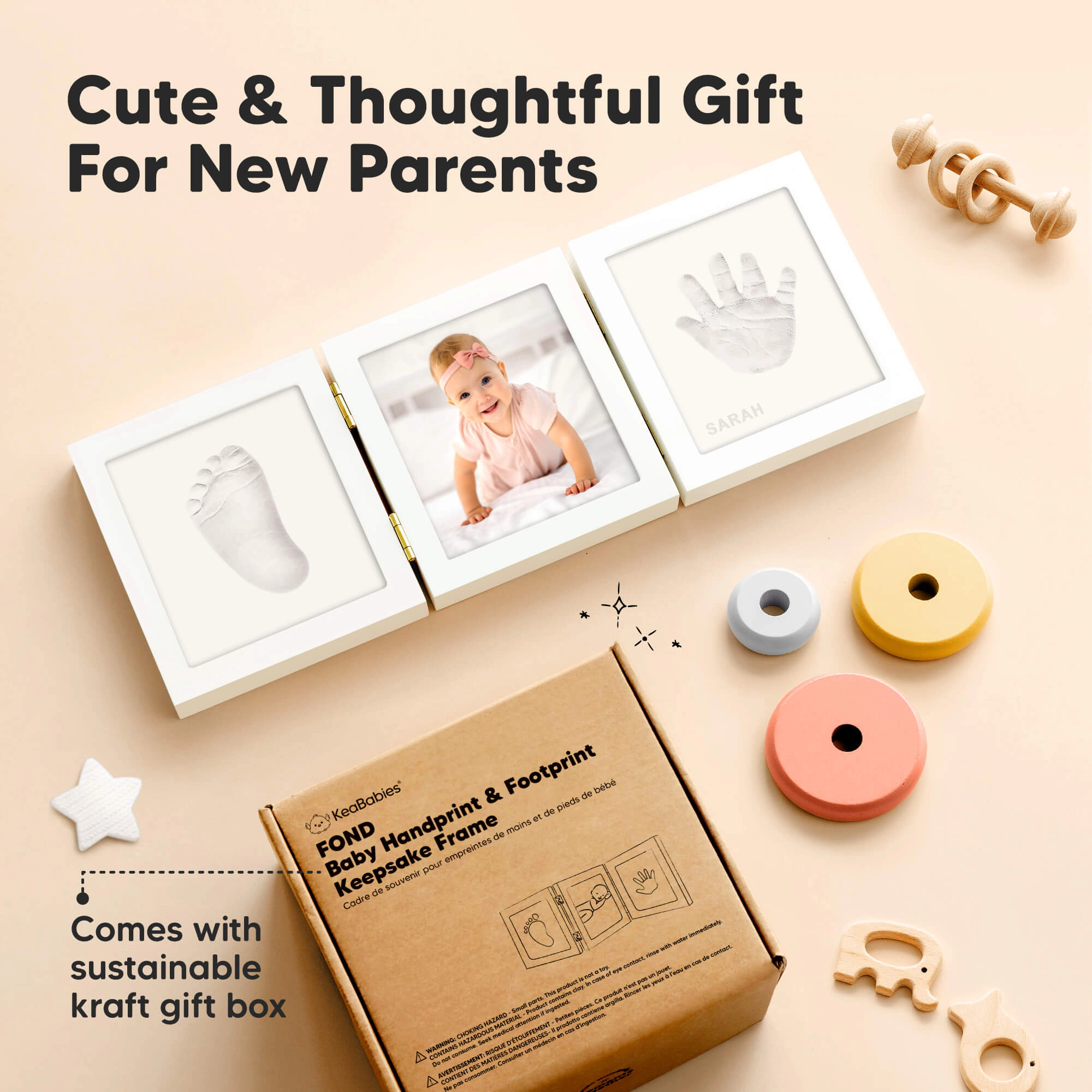KeaBabies Fond Hand & Footprint Keepsake Frame