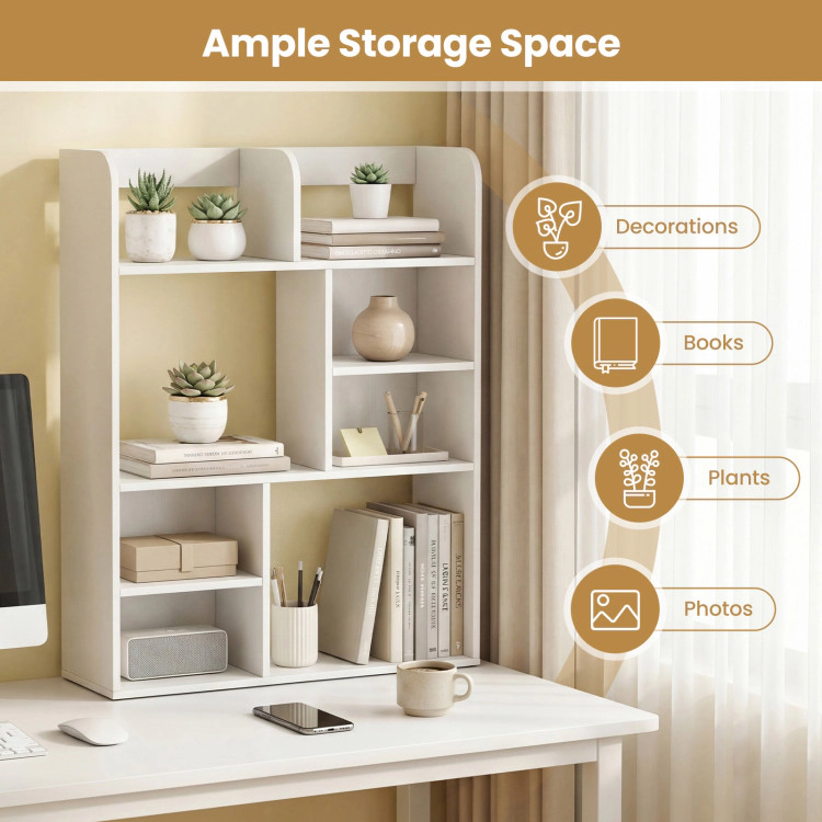 Hivvago Desktop Display Rack with 8 Open Cubes for Home Office