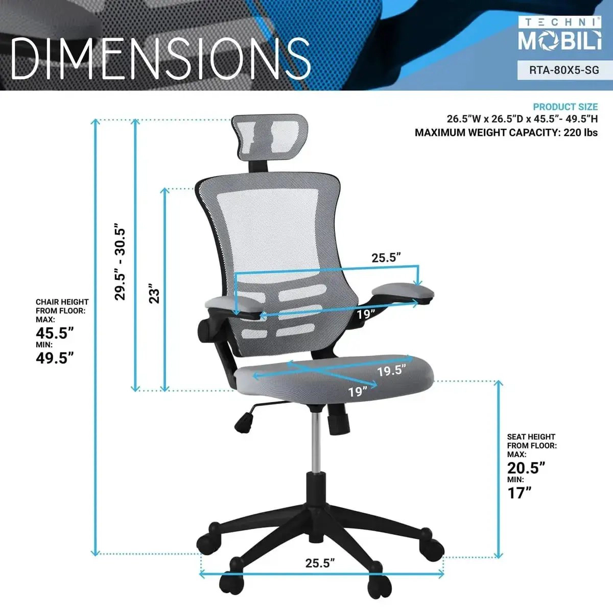 Platinum-Level Office Chairs Modern Mesh Executive Office Chair With Headrest And Flip-Up Arms