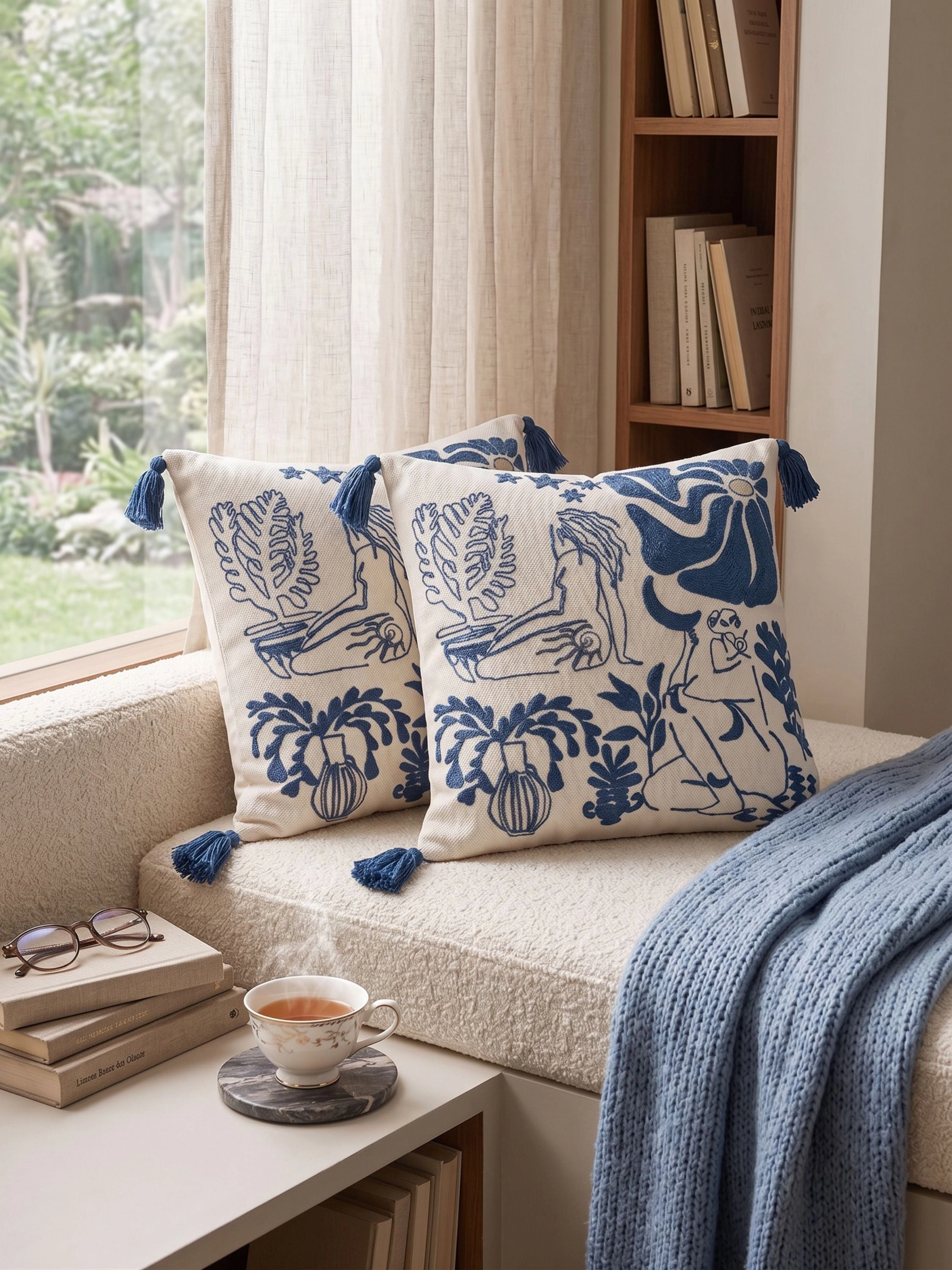 GAURI KOHLI Sialkot Throw Pillow 20"x20"