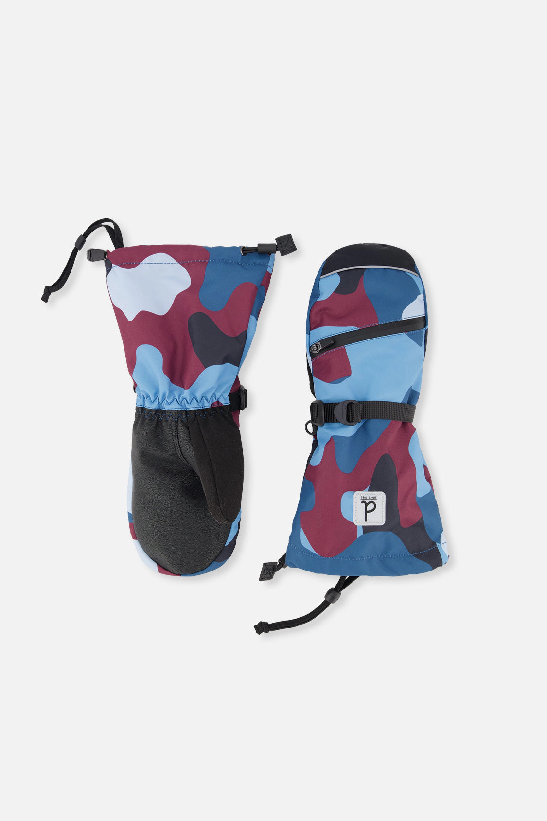 Deux par Deux Boys Teknik Camouflage Print Cordura-Reinforced Winter Mittens