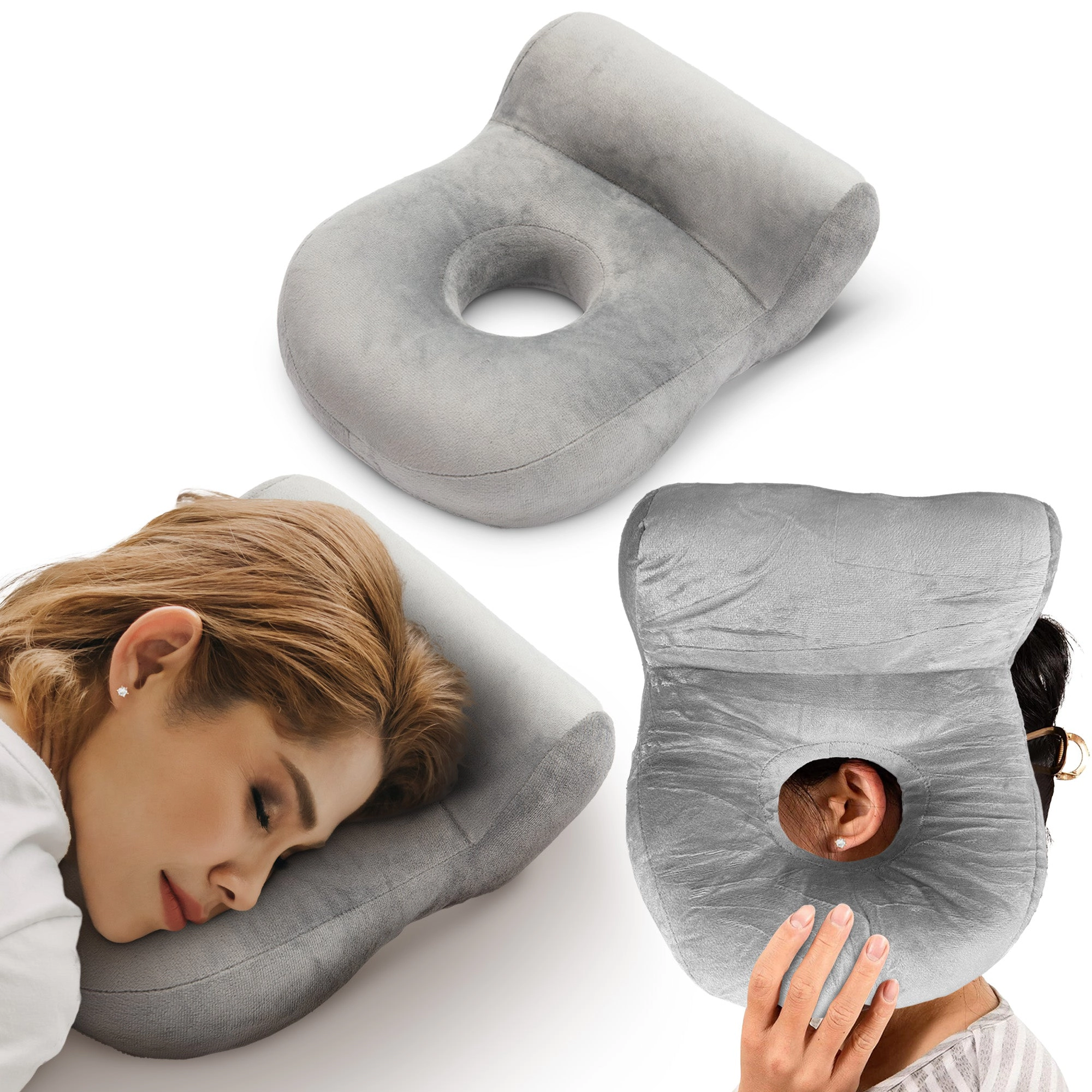 Cheer Collection Ear Piercing Desk and Napping Pillow, Face Down Rest Pillow