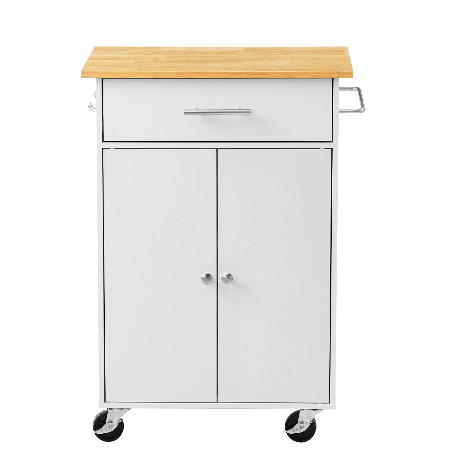 HONGGE Kitchen Island Cart with Storage Mobile Rolling Storage Island on Swivel Wheels with Drawer Storage Cabinet Rack