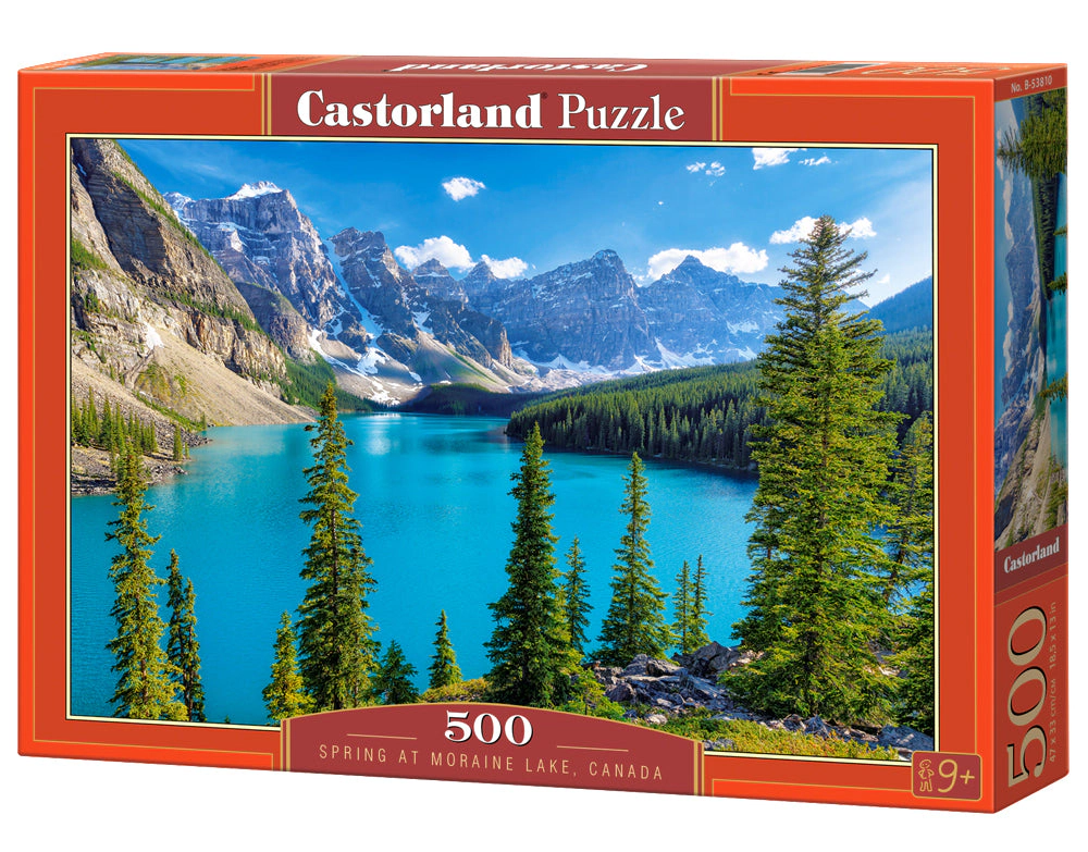 CASTORLAND 500 Piece Jigsaw Puzzles, Spring at Moraine Lake, Canada, Mountain view, Landscape puzzle, B-53810