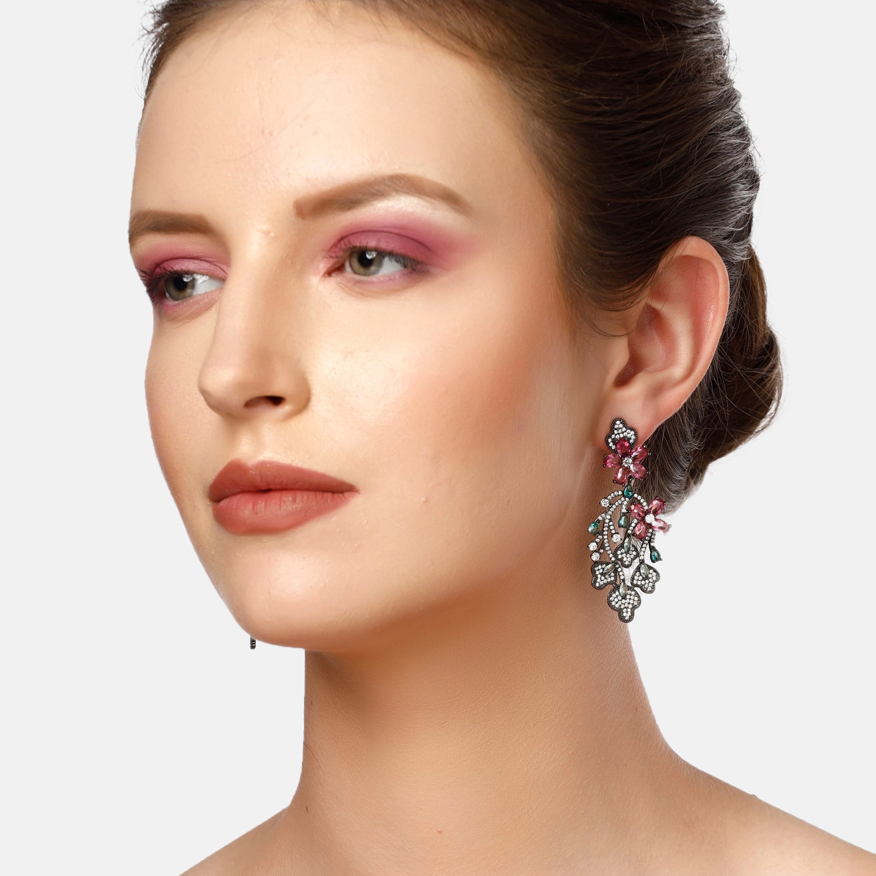 AGP PARIS Womens Diva Floral Drop Earrings