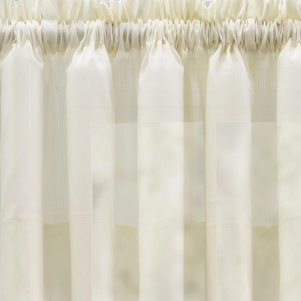 Ellis Curtain Shadow Stripe Tailored Curtain Panel Pair for Windows with Ties 80" x 84" Natural