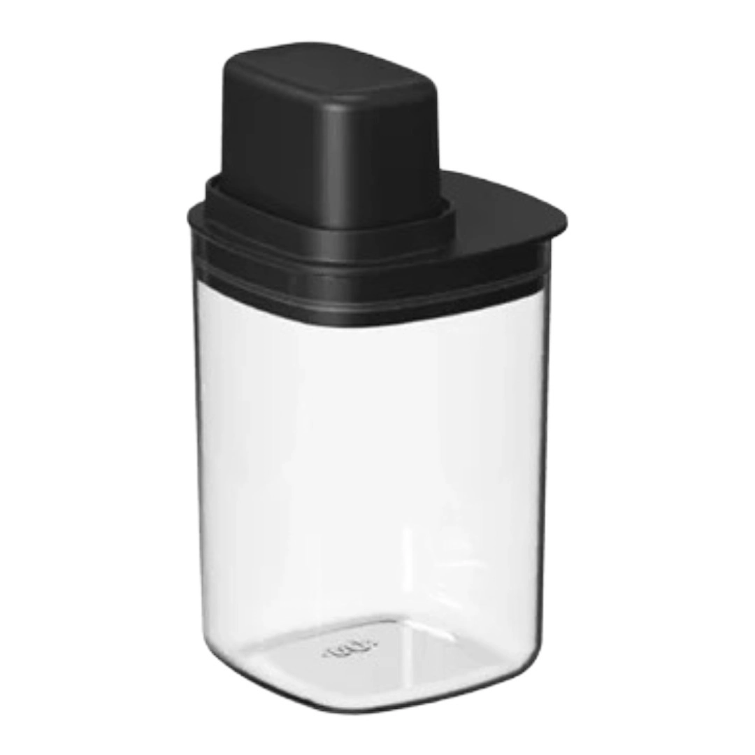 OU Airtight Food Storage Container 4 Cup, BPA Free Clear Plastic with Leak Proof Measuring Cup Lid, Pantry Organizer