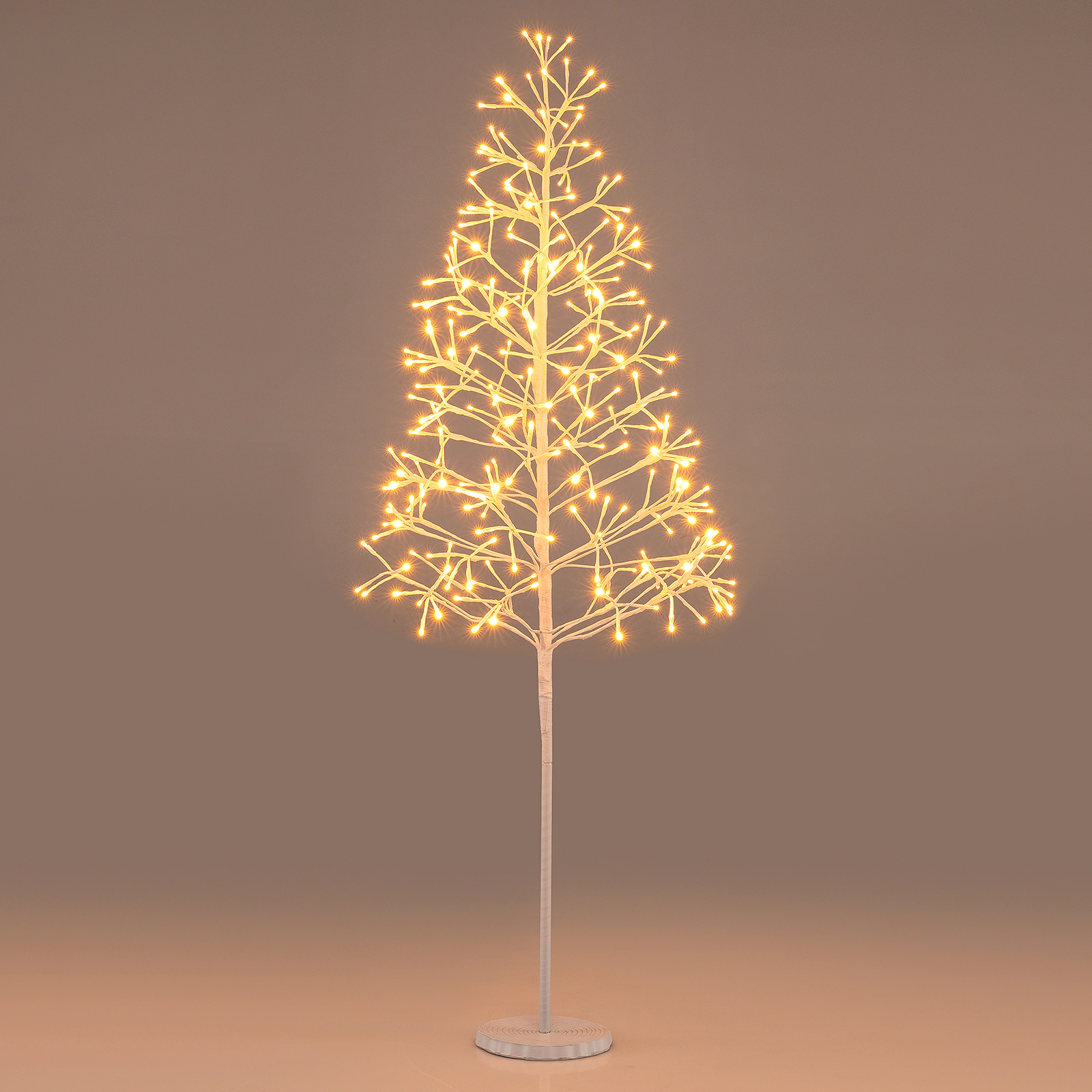 LJG 5/6/7 FT Lighted Birch Tree Pre-Lit Twig Tree with 240/320/456 Warm White Light LED Lights-5 FT