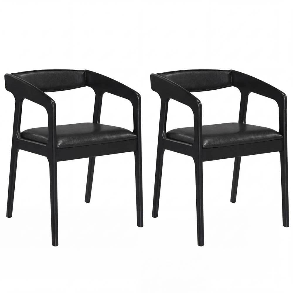 Hivvago Upholstered Armchairs Set Of 2 With Cozy Backrest And Padded Seat Cushion