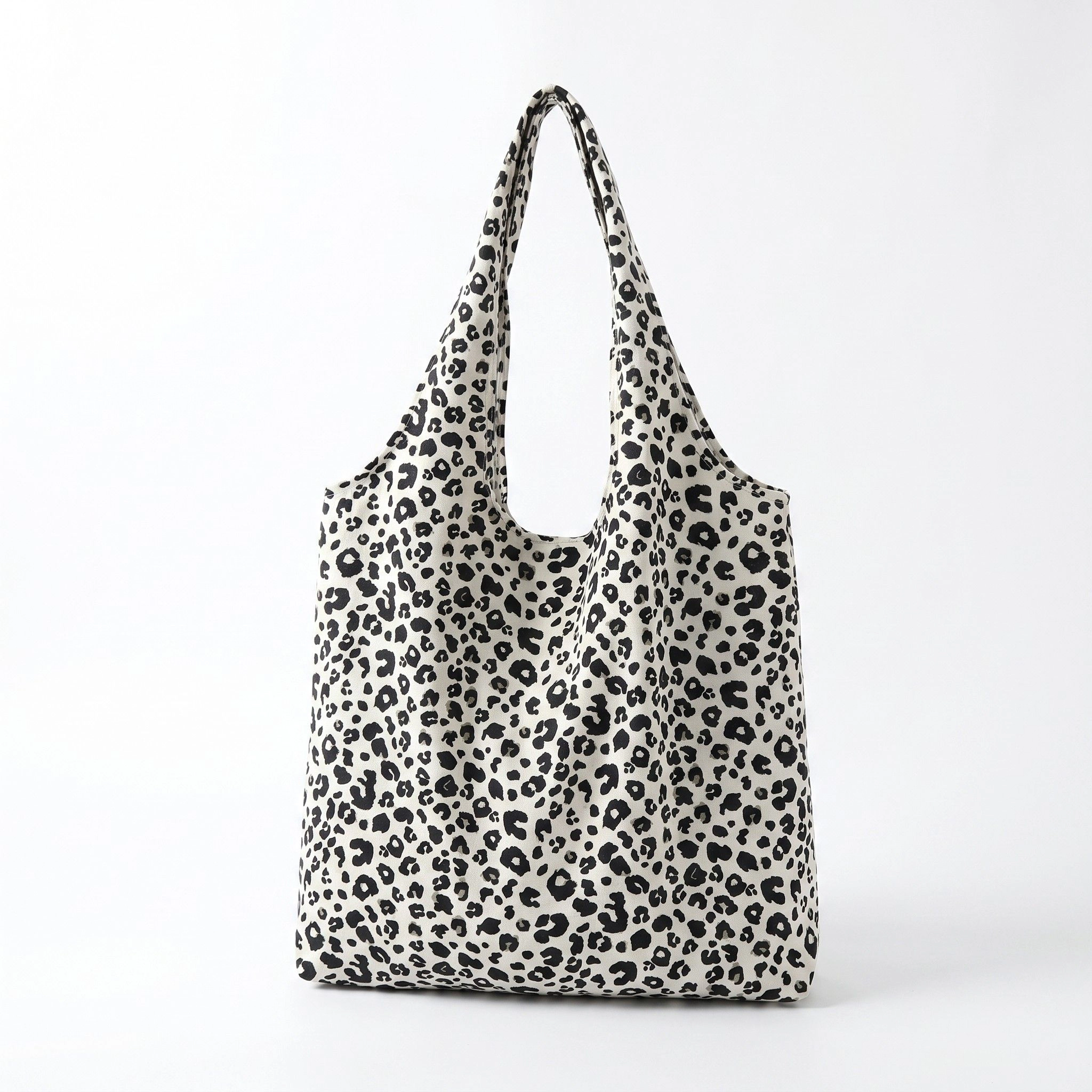 Alilang Women's Leopard Print Shoulder Tote Bags Soft Large Capacity Slouchy Everyday Carryall, Ivory Leopard