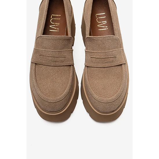Prologue Shoes Womens Santia Chunky Platform Loafer