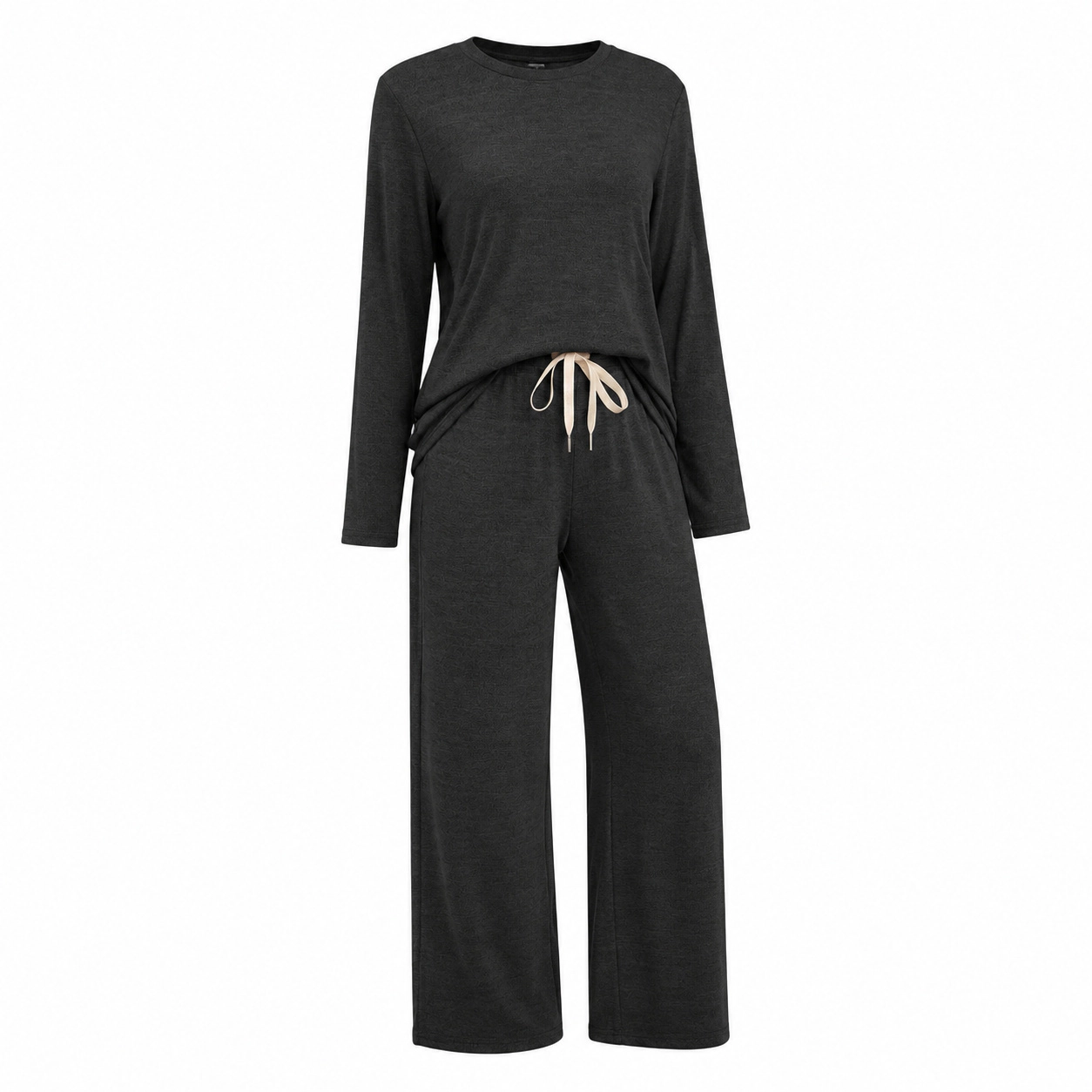 WZK Womens 2-Piece Long Sleeve Soft Sleepwear Lounge Set